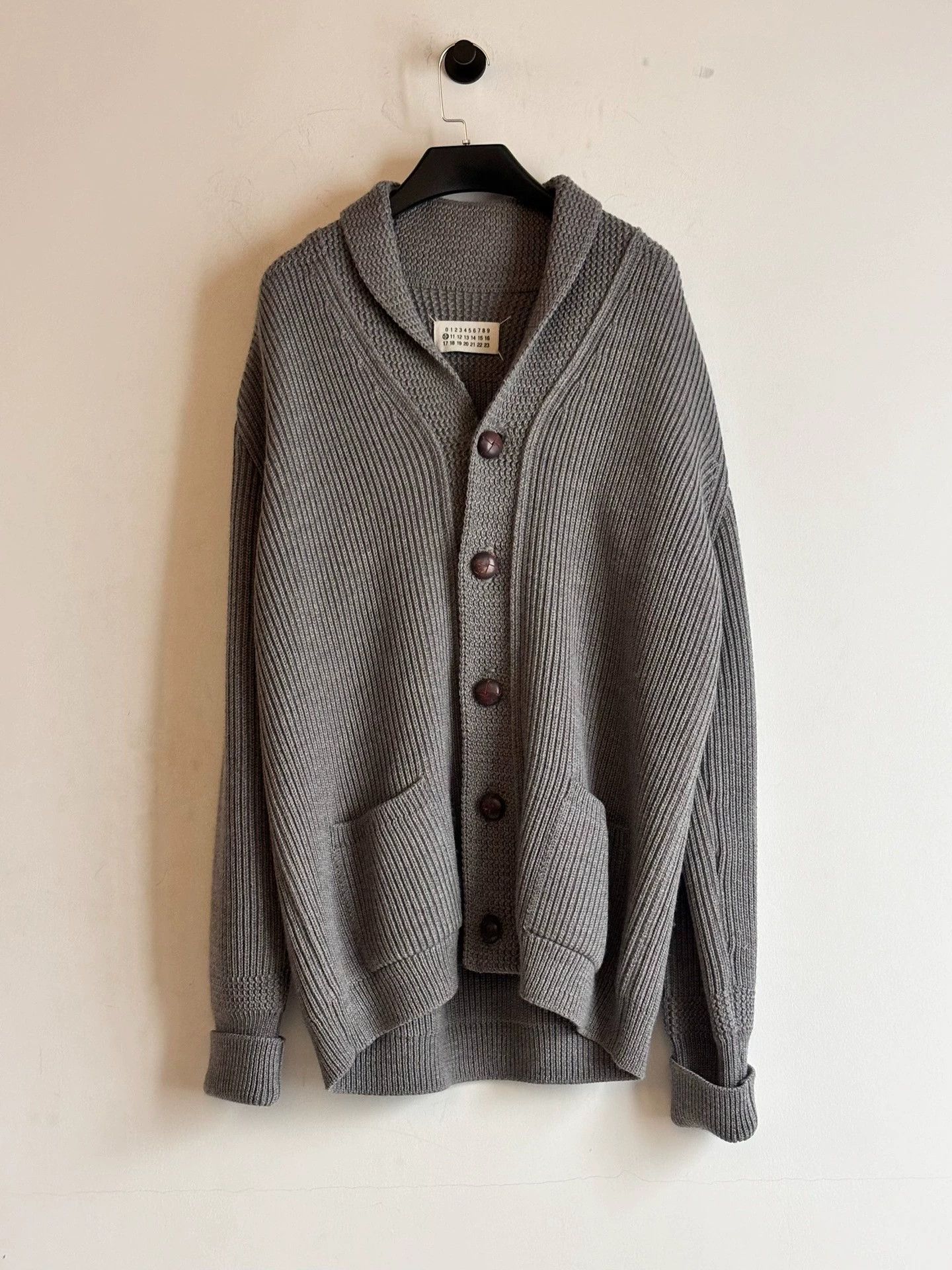 Maison Margiela MM AW2002 10 Men's HD Heavyweight Grandad-Collar Sweater L Size US L / EU 52-54 / 3 - 4 Thumbnail