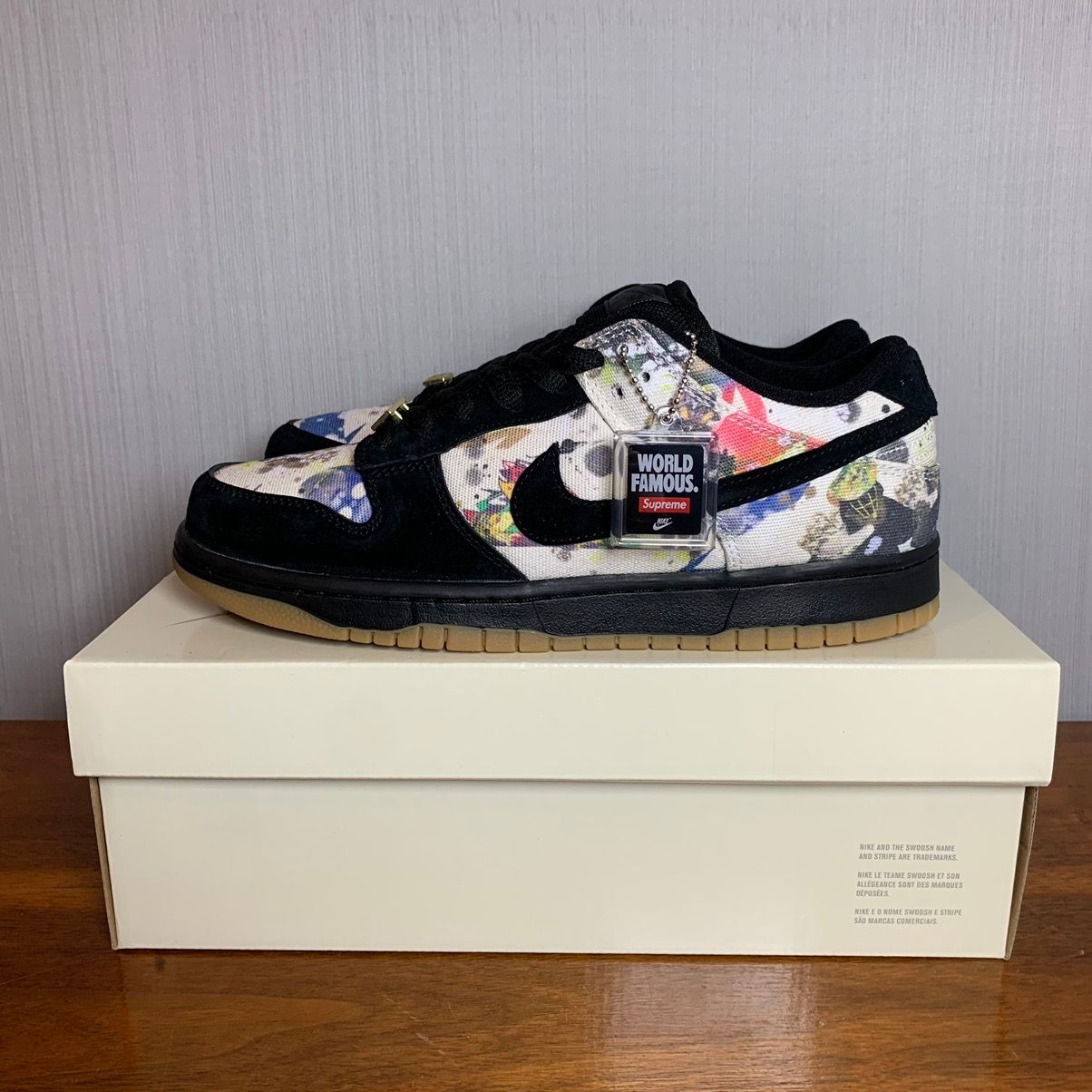 Pre-owned Nike X Supreme Nike Sb Dunk Low Rammellzee Shoes In Black