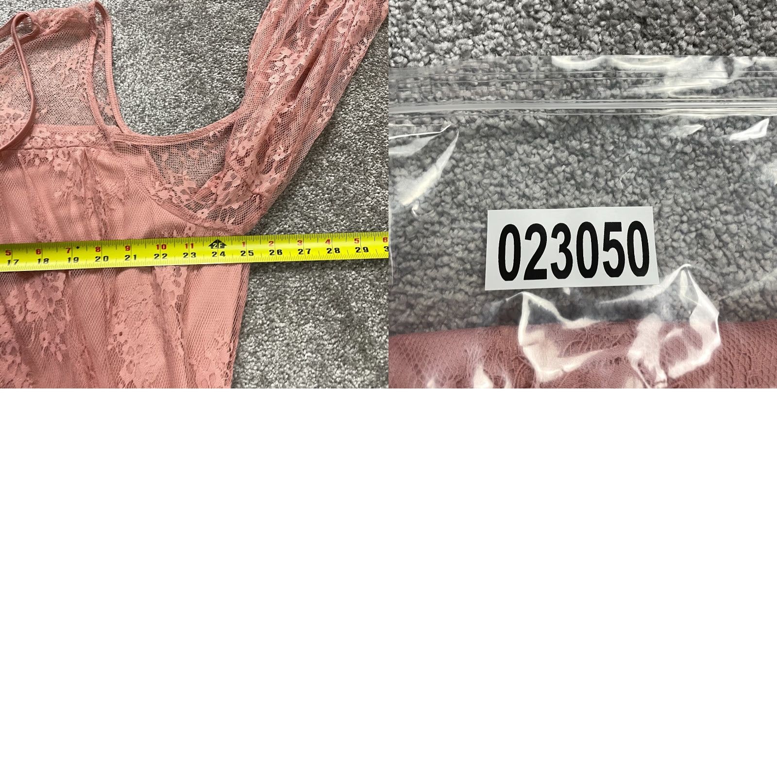 Rains Rain Lace Blouse Tunic Womens 3XL Peach Cold Shoulder Nylon Lined Flowy Casual Size XXL / US 16-18 / IT 52-54 - 8 Thumbnail