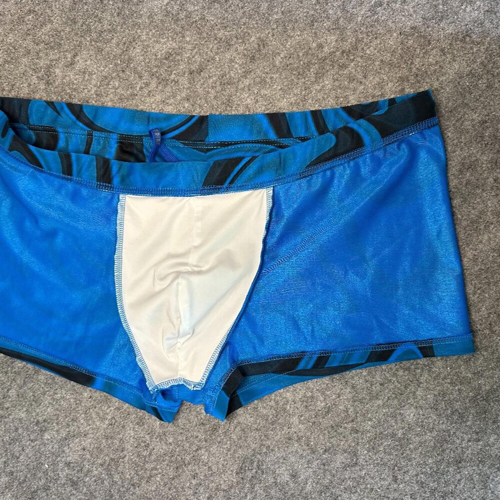 Tribal Streetwear Tribe Men’s Swim Shorts – Size 3XL – Blue Swirl Print Size US 44 / EU 60 - 6 Thumbnail