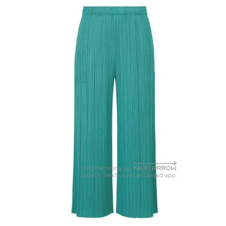 Issey Miyake Issey Miyake Green Straight Leg Casual Pants Size 25" / US 0 / IT 36 - 1 Thumbnail