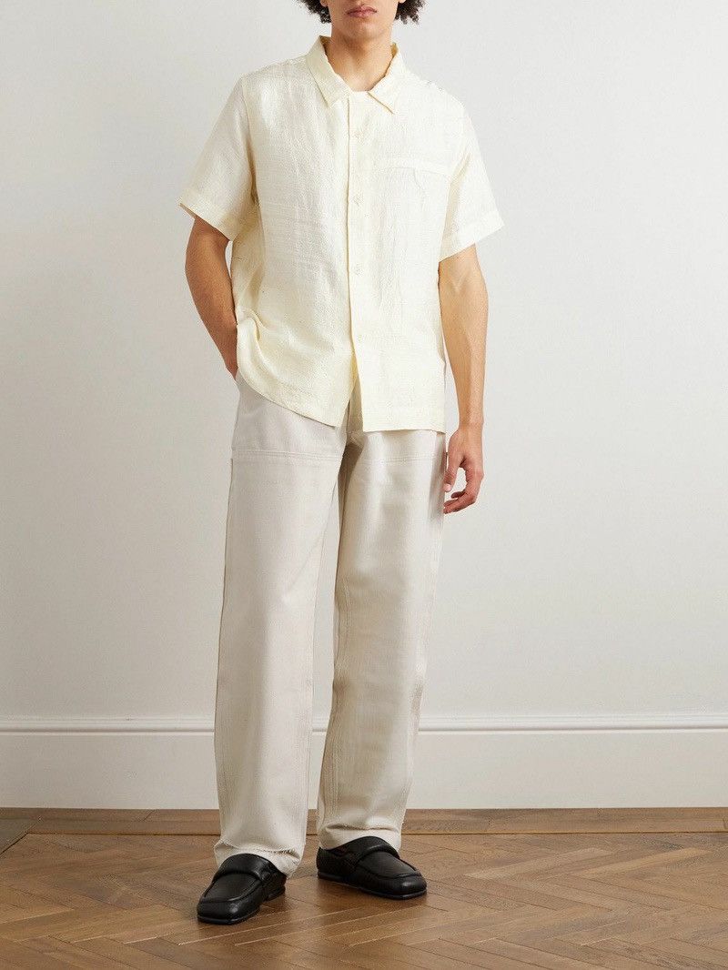 AIREI Distressed Paneled Cotton Twill Trousers Size US 33 - 7 Thumbnail