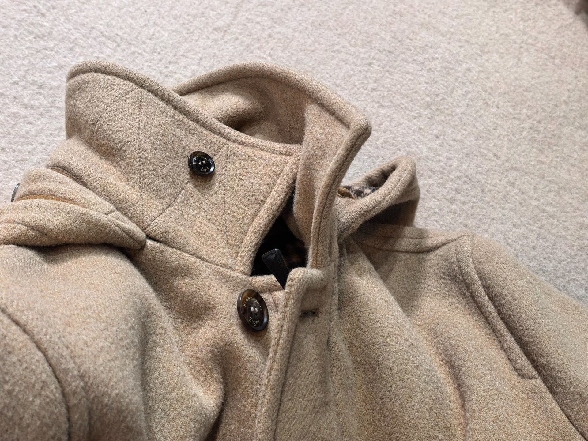 Ermenegildo Zegna Ermenegildo Zegna Men's Fleece Wool Coat Size US M / EU 48-50 / 2 - 5 Thumbnail