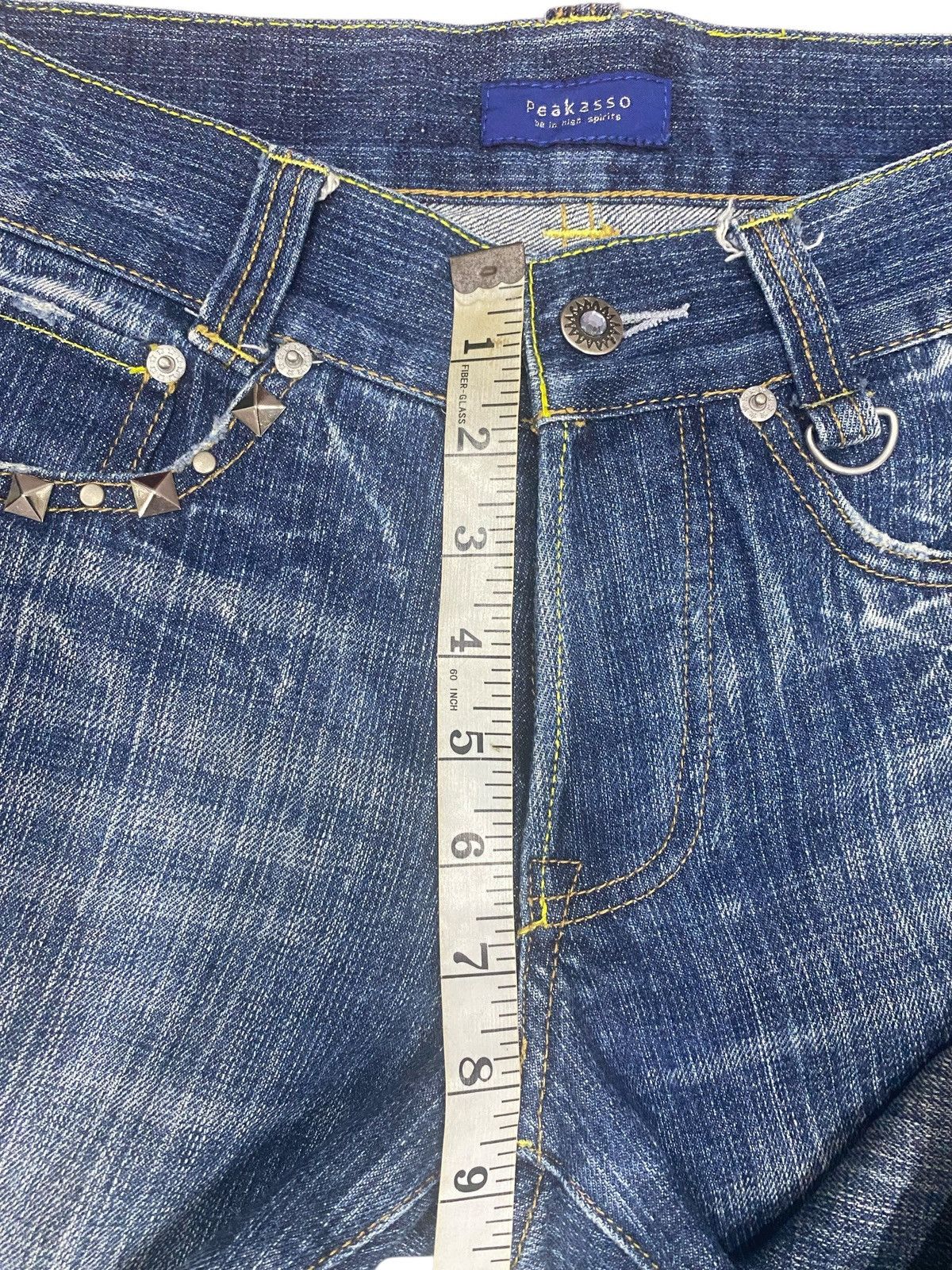 If Only Was True × Japanese Brand Rare PEAKASSO spike skinny jeans Size 30" / US 8 / IT 44 - 21 Thumbnail
