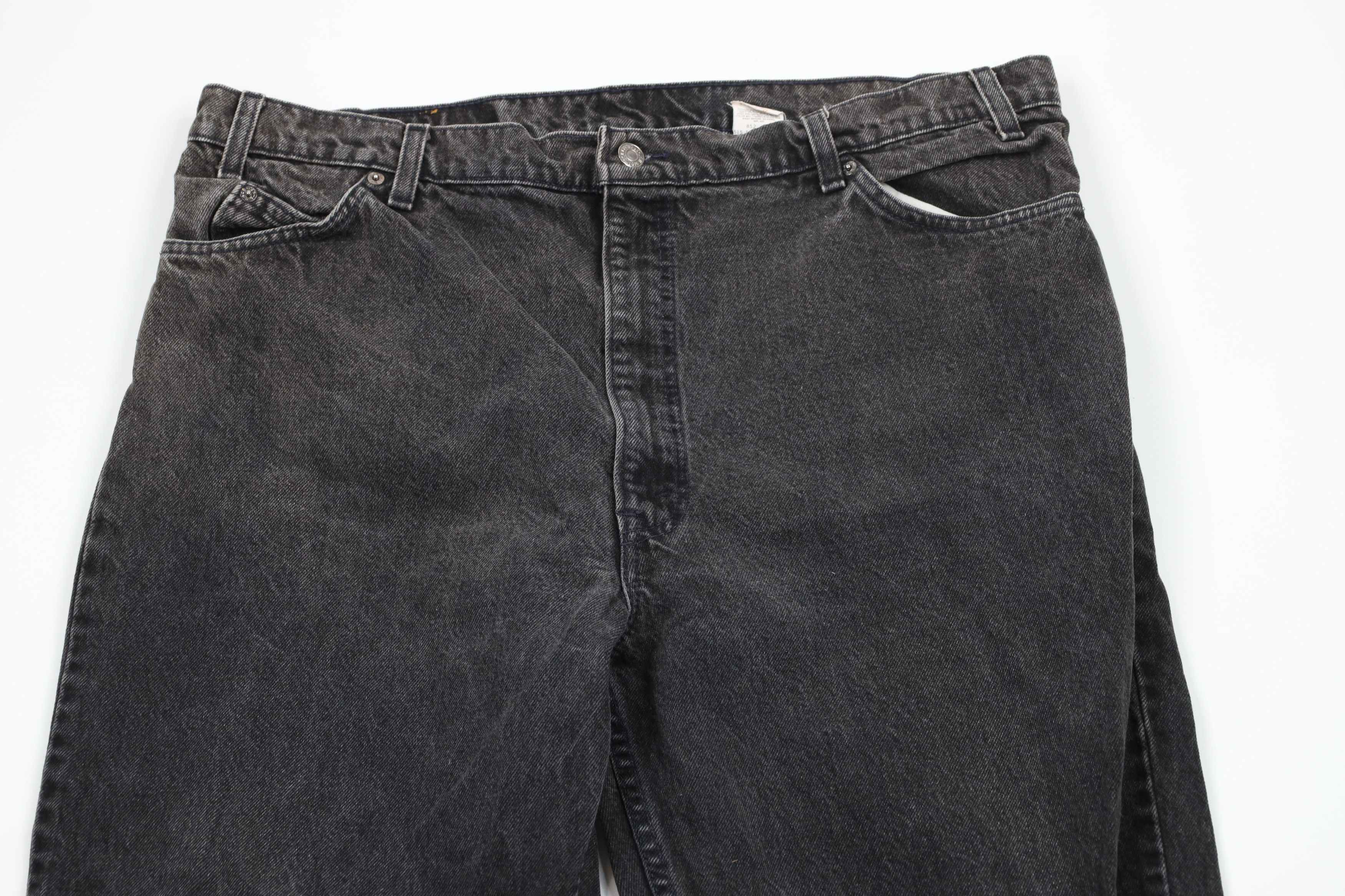Levi's × Vintage Vintage 90s Levis 550 Orange Tab Leg Jeans Black USA Size US 40 / EU 56 - 2 Thumbnail