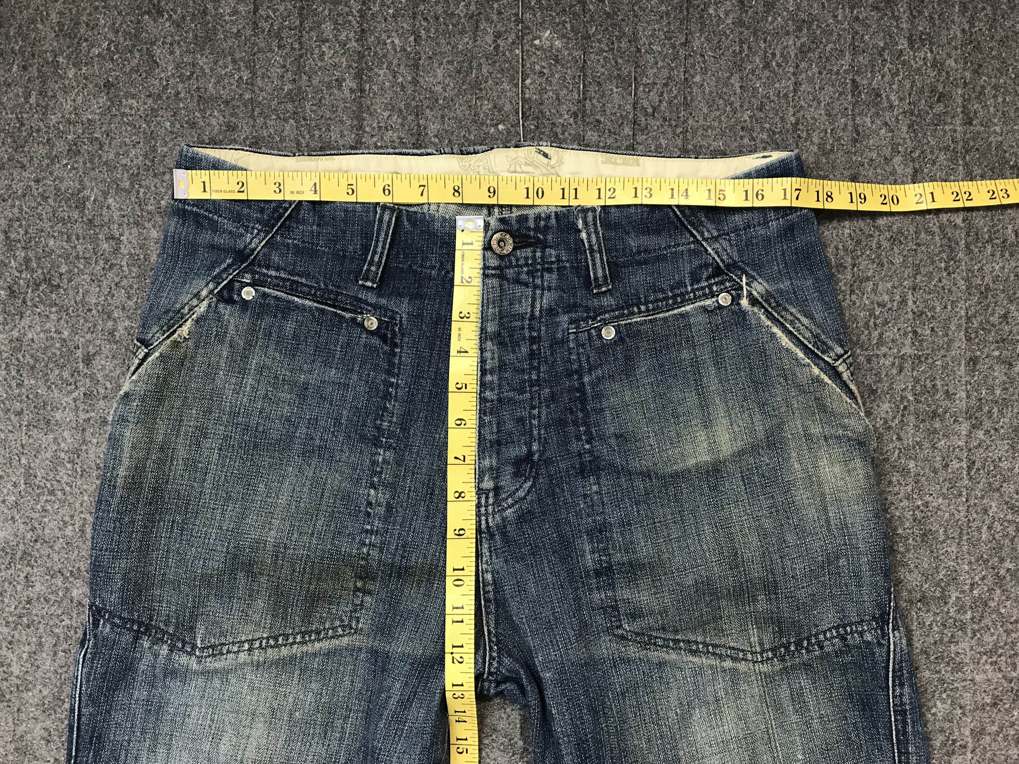 realmad HECTIC Mad Hectic Indigo Denim Jeans Buttonfly Slash Pockets Size US 34 / EU 50 - 11 Thumbnail