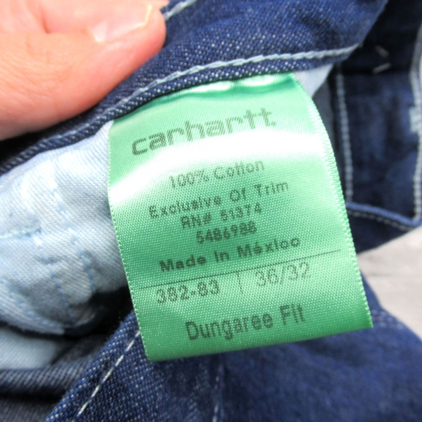 Carhartt Carhartt Baggy Jeans Mens 36x32 Dungaree Relax Boot Straight Dark Denim Work Size US 36 / EU 52 - 4 Thumbnail