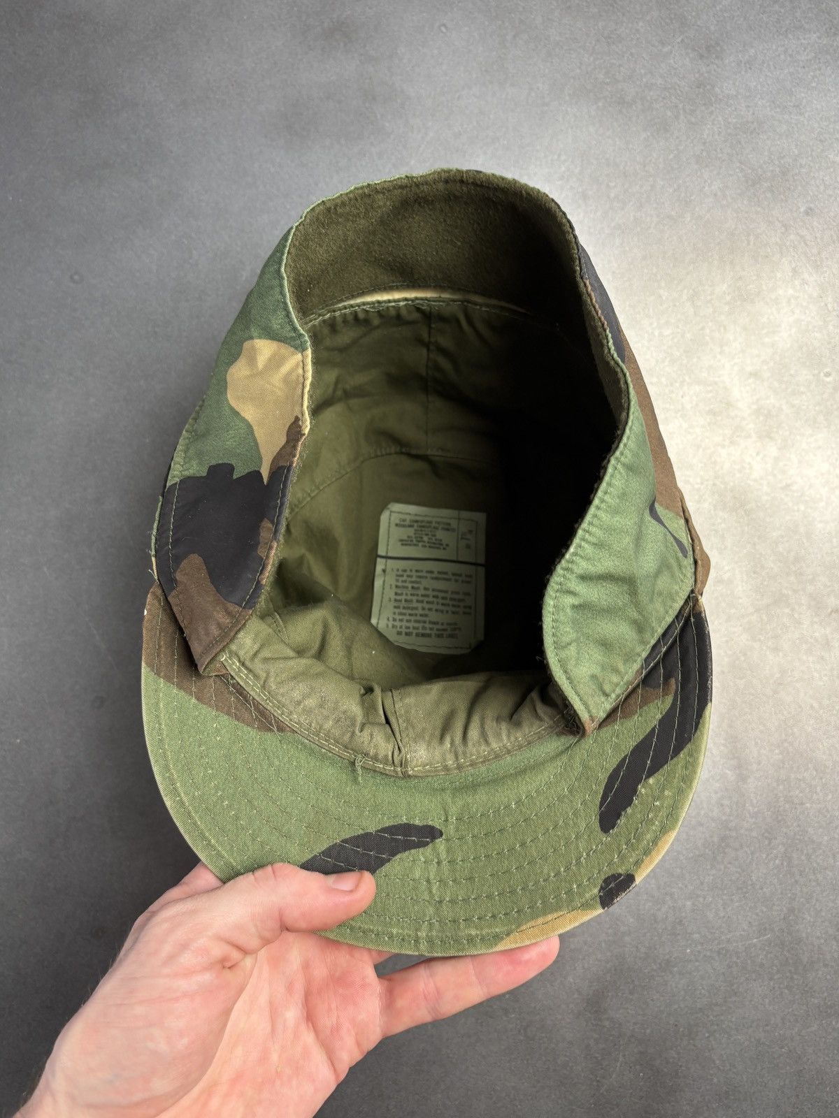 Vintage 1980s Army Cap Vintage Military Hat Woodland Proper Ear Flap Size ONE SIZE - 6 Thumbnail