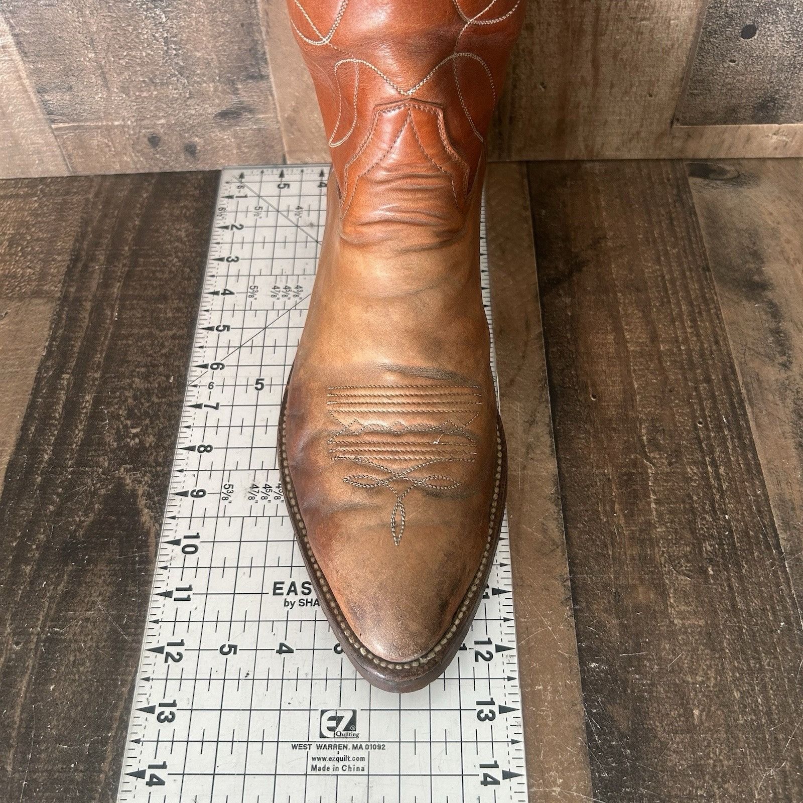 Vintage Hondo Vintage Good Year Sole Western Cowboy Boots Mens 13 D Size US 13 / EU 46 - 5 Thumbnail