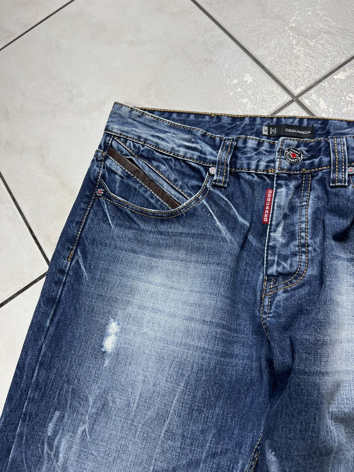 Dsquared2 Vintage 90s Dsquared2 distressed denim ripped jeans pants Size US 34 / EU 50 - 7 Thumbnail