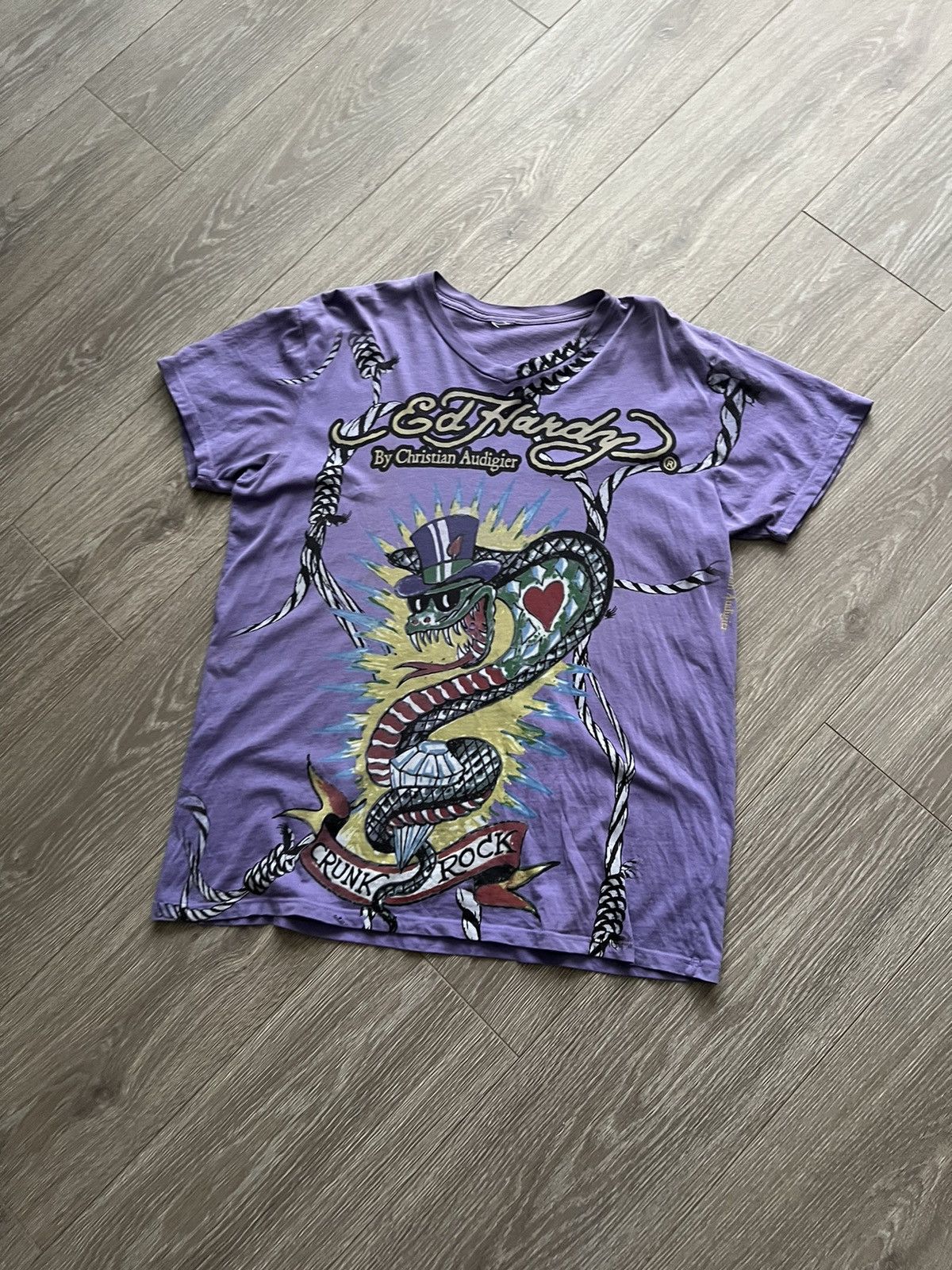Christian Audigier × Ed Hardy × Vintage Vintage 💥 Ed Hardy by Christian Audigier T-Shirt Y2K Tee Size US L / EU 52-54 / 3 - 2 Thumbnail