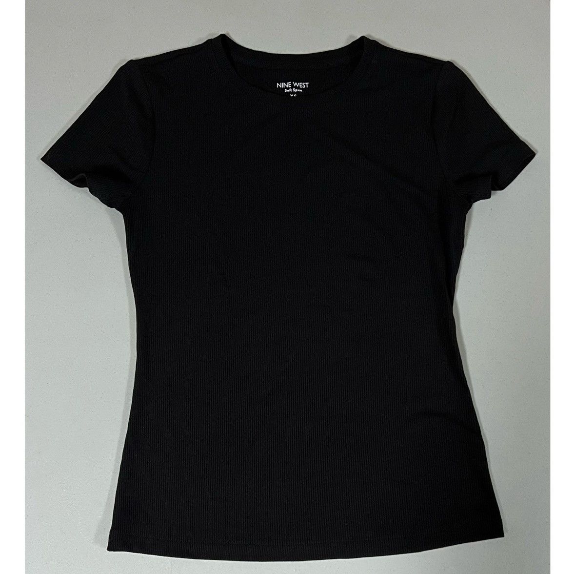 Nine West Nine West Black Short Sleeve Crewneck Tee Shirt Top Size XS🖤 Size XS / US 0-2 / IT 36-38 - 2 Thumbnail