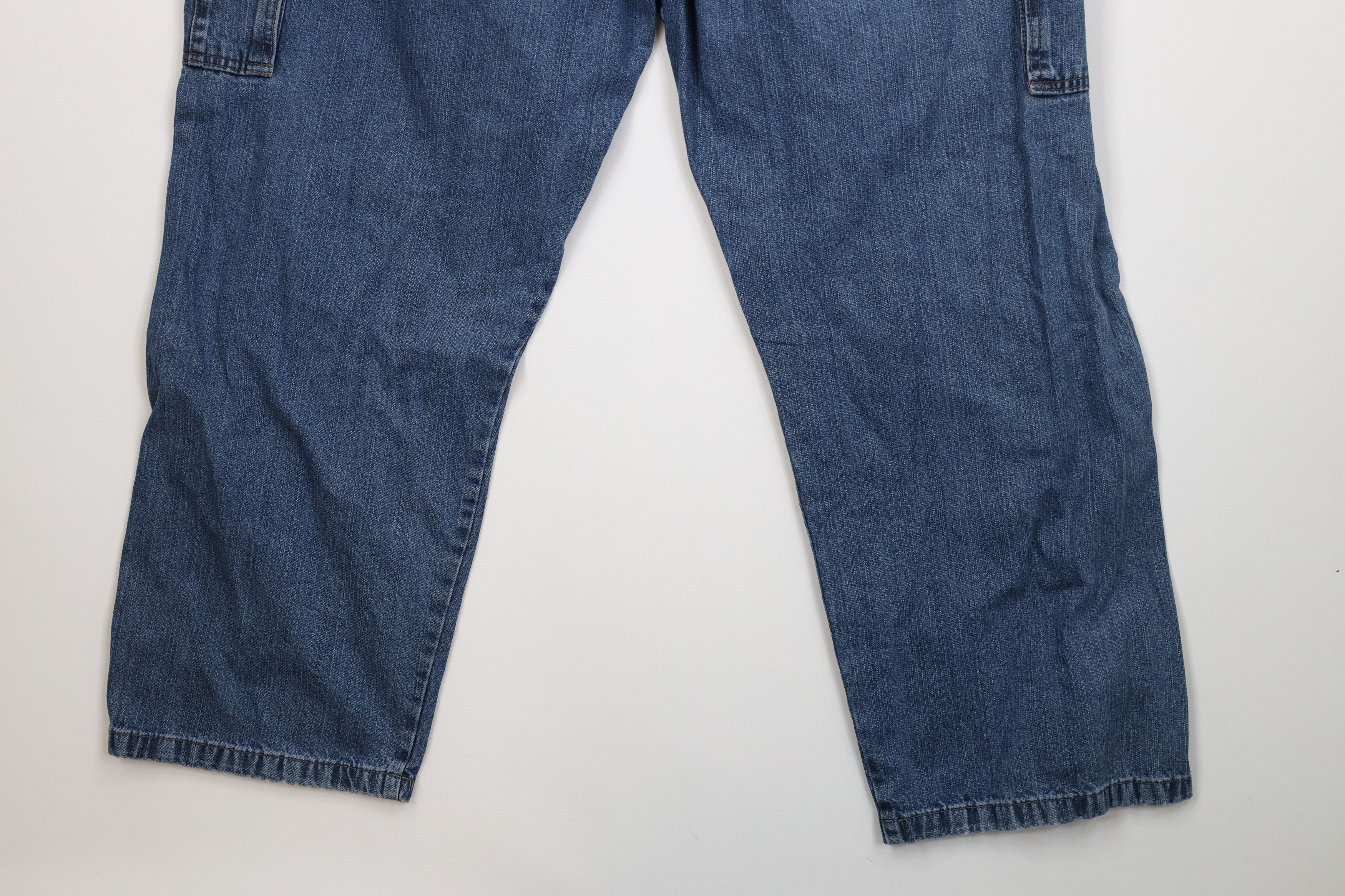 Wrangler Vintage Wrangler Fit Wide Leg Dungaree Cargo Jeans Blue Size US 40 / EU 56 - 15 Thumbnail