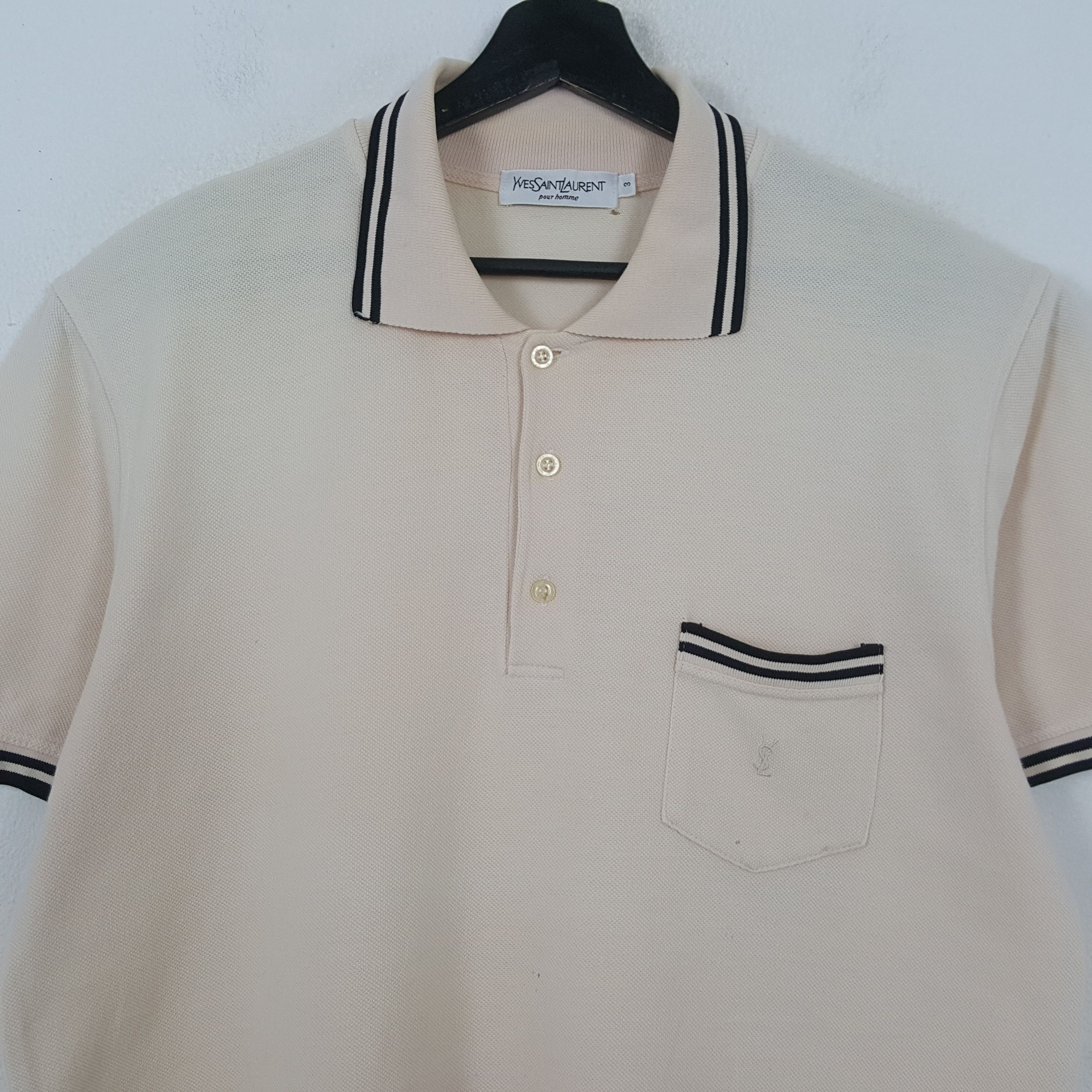 Yves Saint Laurent Yves Saint Laurent Fashion Brand Polos RR12 Size US L / EU 52-54 / 3 - 2 Thumbnail