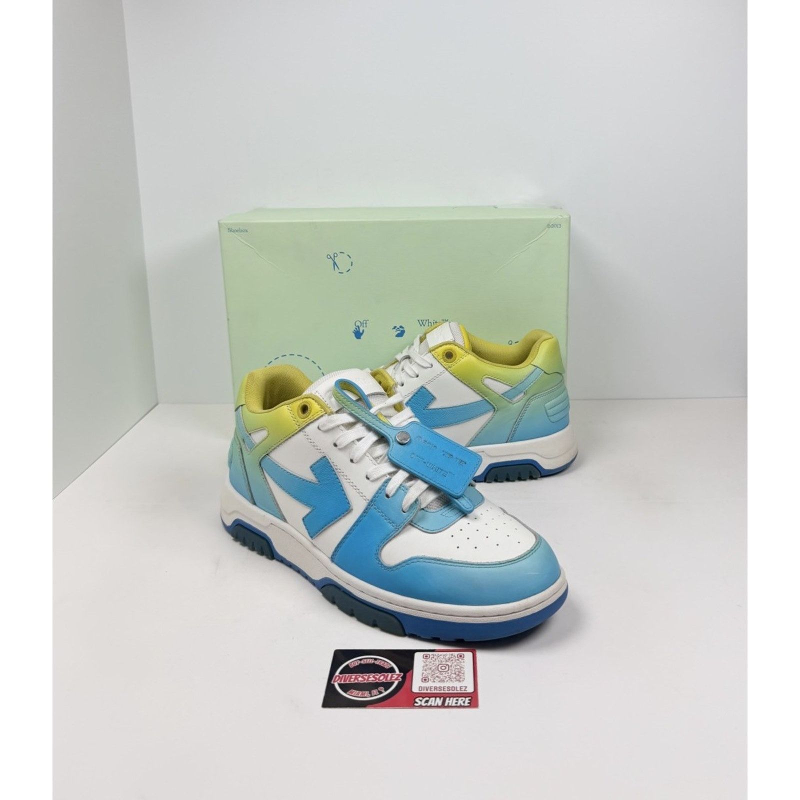 Off-White Size 44EU/11US- Off-White Out Of Office Blue/Yellow Size US 11 / EU 44 - 1 Thumbnail
