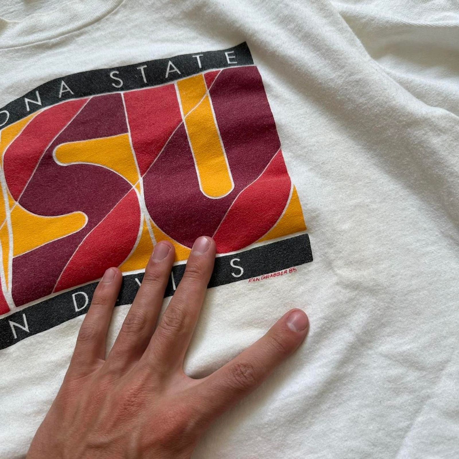 Vintage Vintage 80s ASU Arizona State Sundevils Graphic Cotton Tee Size US M / EU 48-50 / 2 - 6 Thumbnail