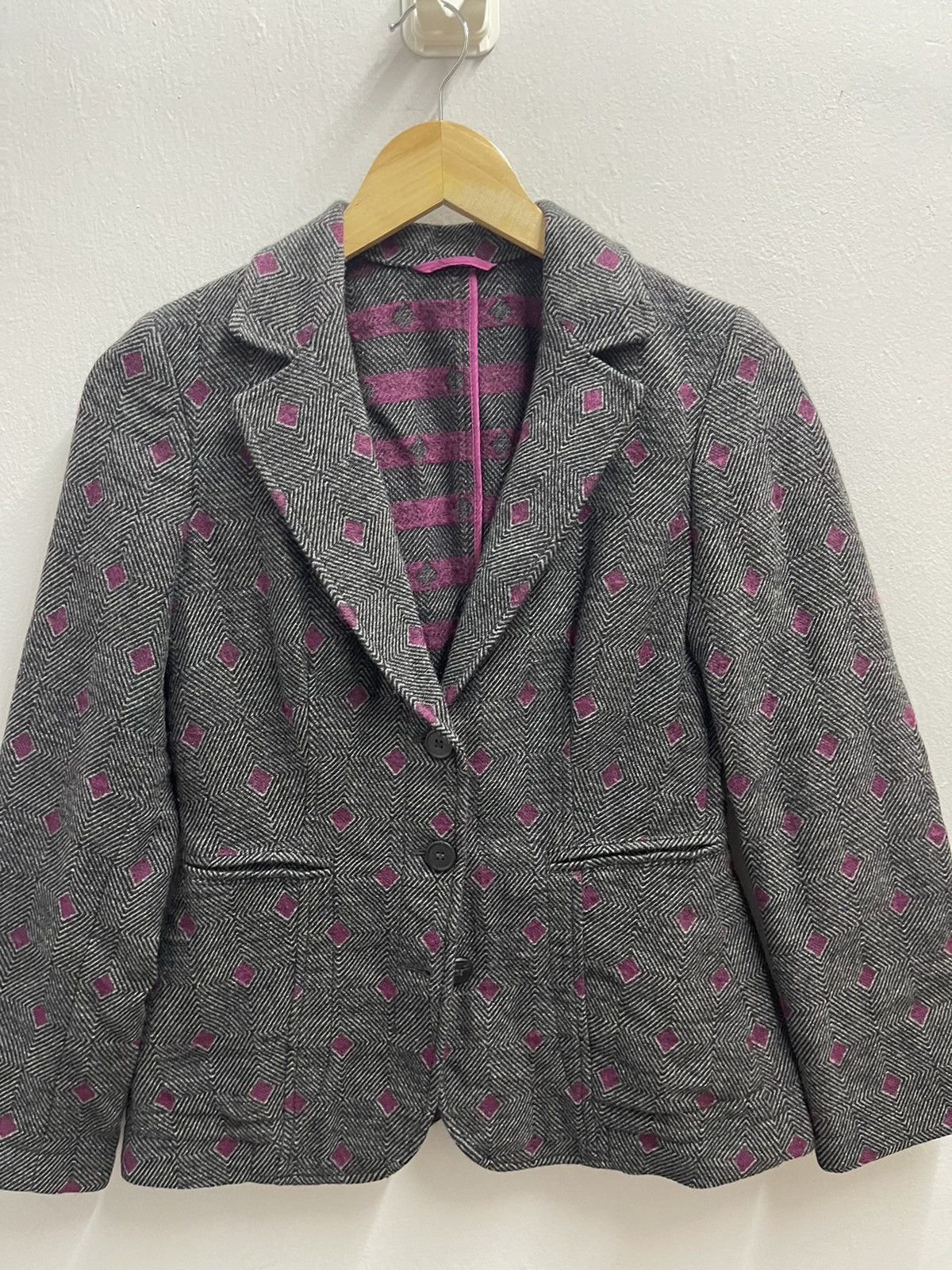 Etro Vintage ETRO Wool Jacket Italy Size S / US 4 / IT 40 - 2 Thumbnail