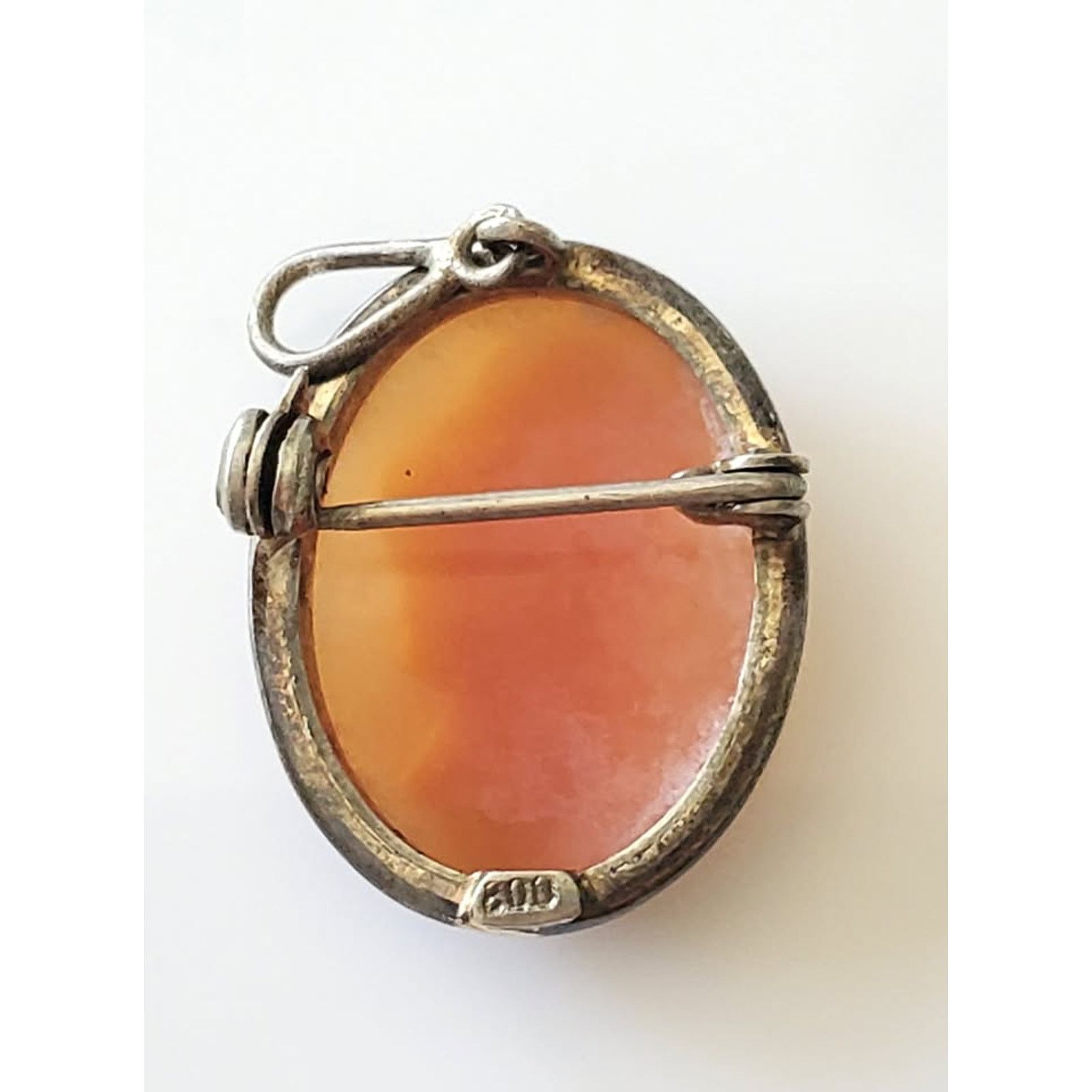 Other Vintage Carved Shell Cameo 800 Silver Pendant and Earrings Size ONE SIZE - 3 Thumbnail