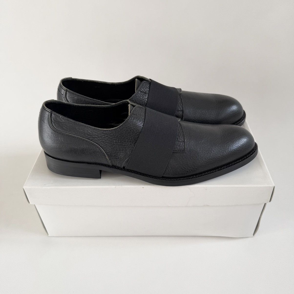 Comme des Garcons Black Leather ‘Elastic Strap’ Derby Shoes Size US 9 / EU 42 - 21 Thumbnail