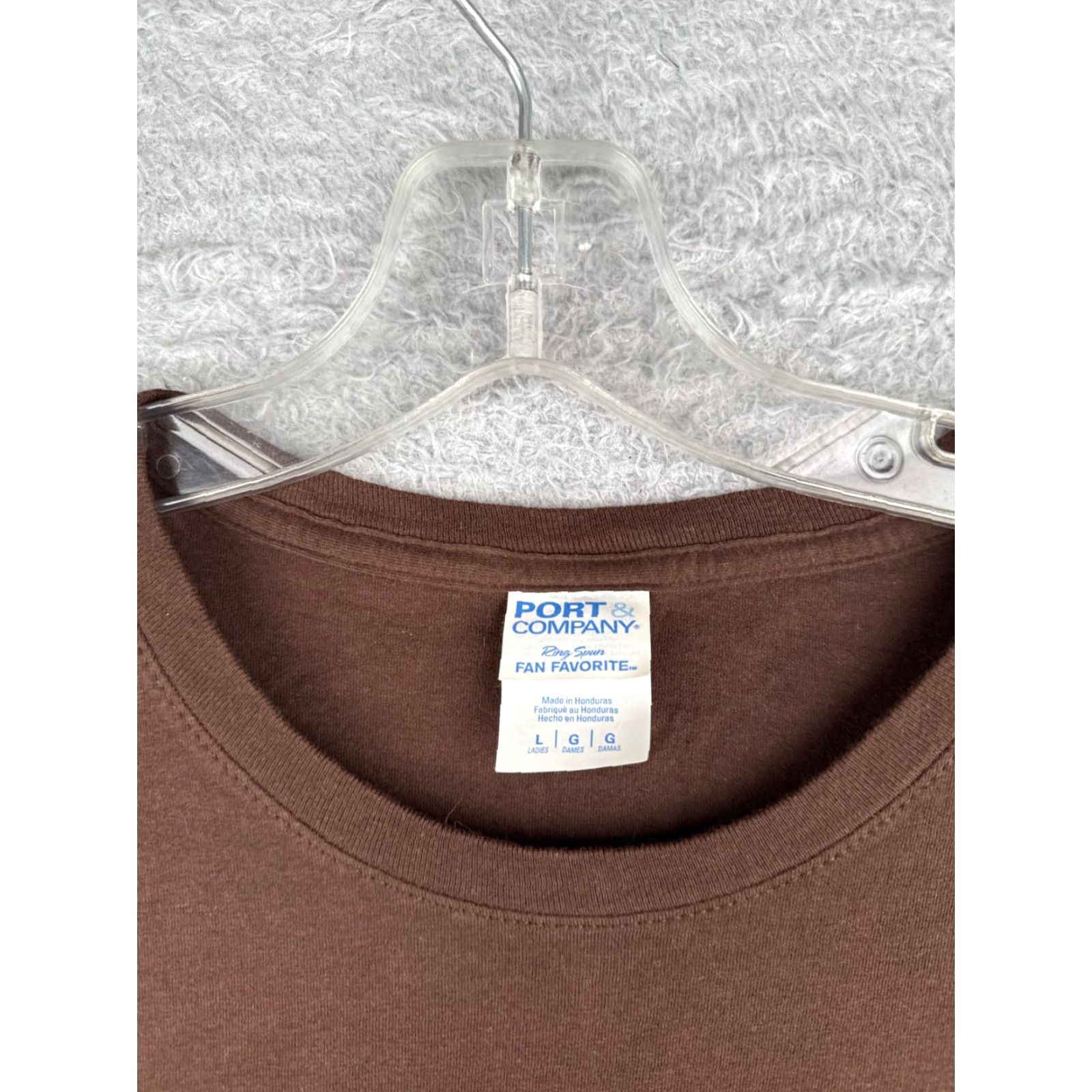 Port & Company Port & Company Shirt Women Large Brown Cotton Crew Neck Sunshine & Whiskey READ Size L / US 10 / IT 46 - 7 Thumbnail