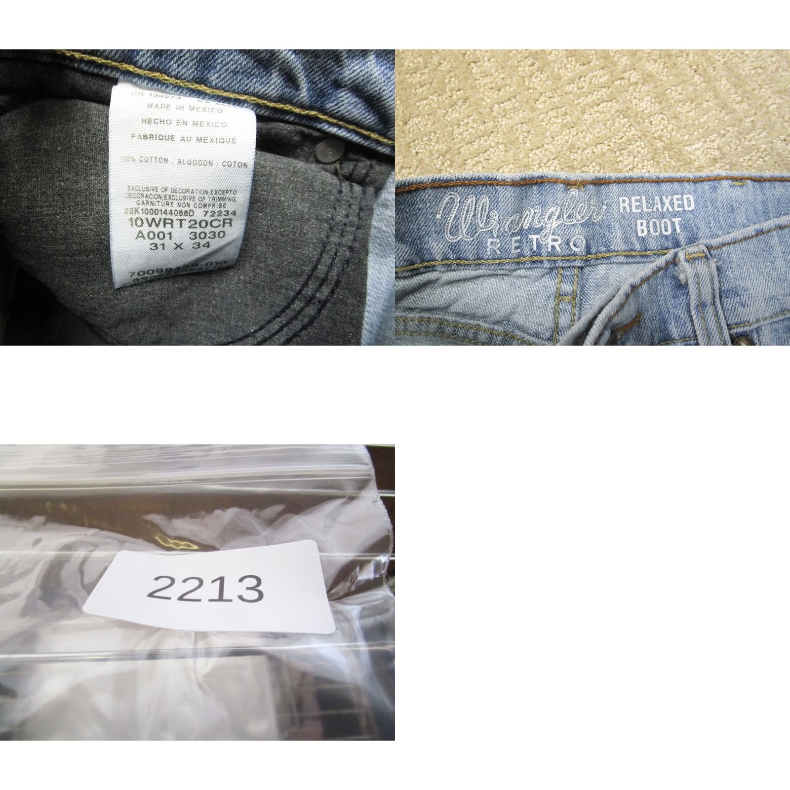 Wrangler Wrangler Retro Jeans Men 31x34 Blue Bootcut Western Pants Light Wash Distressed Jeans Size US 31 - 8 Thumbnail