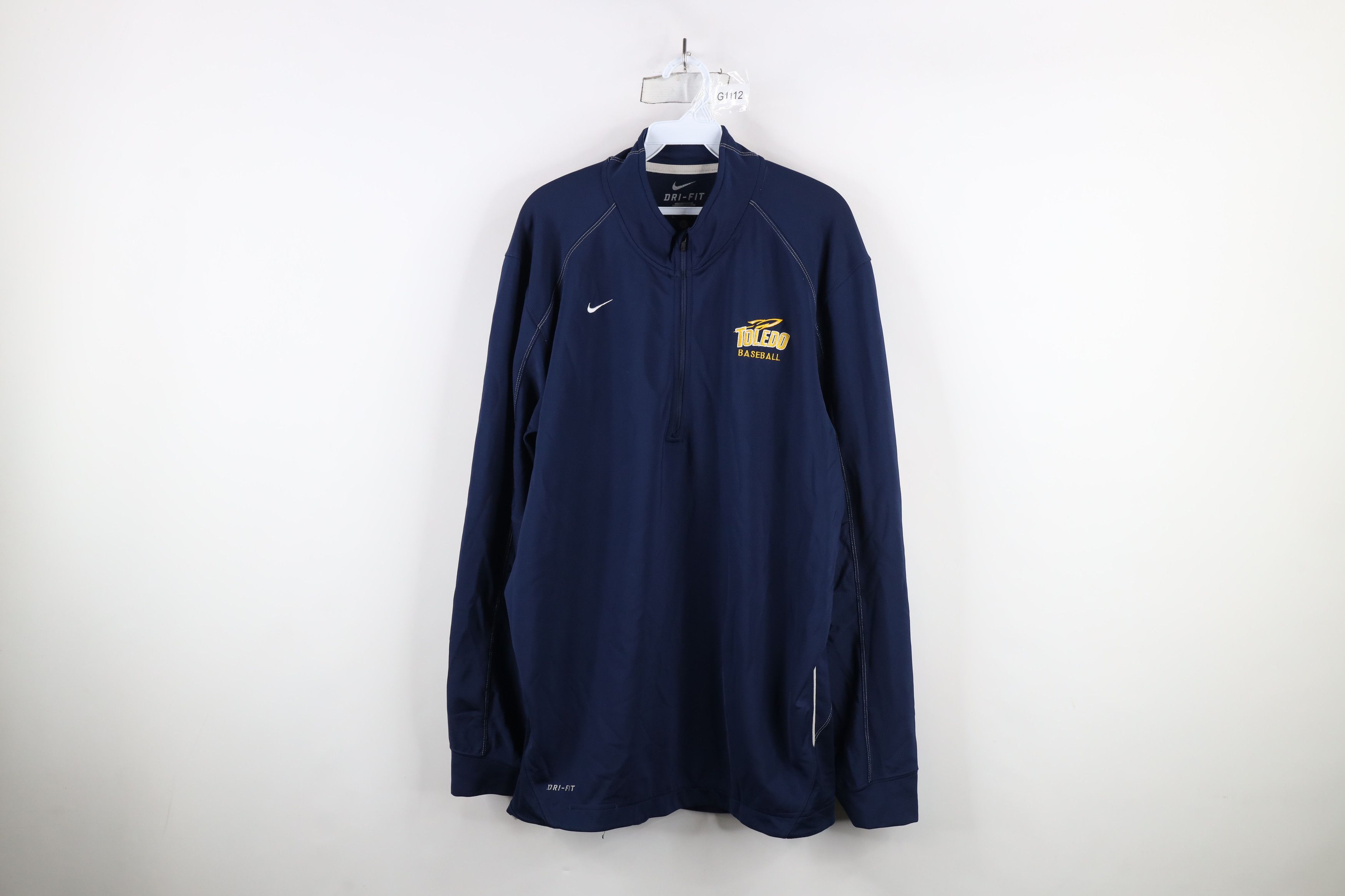 Nike × Vintage Nike Issued University of Toledo Baseball Half Zip Jacket Size US L / EU 52-54 / 3 - 1 Thumbnail