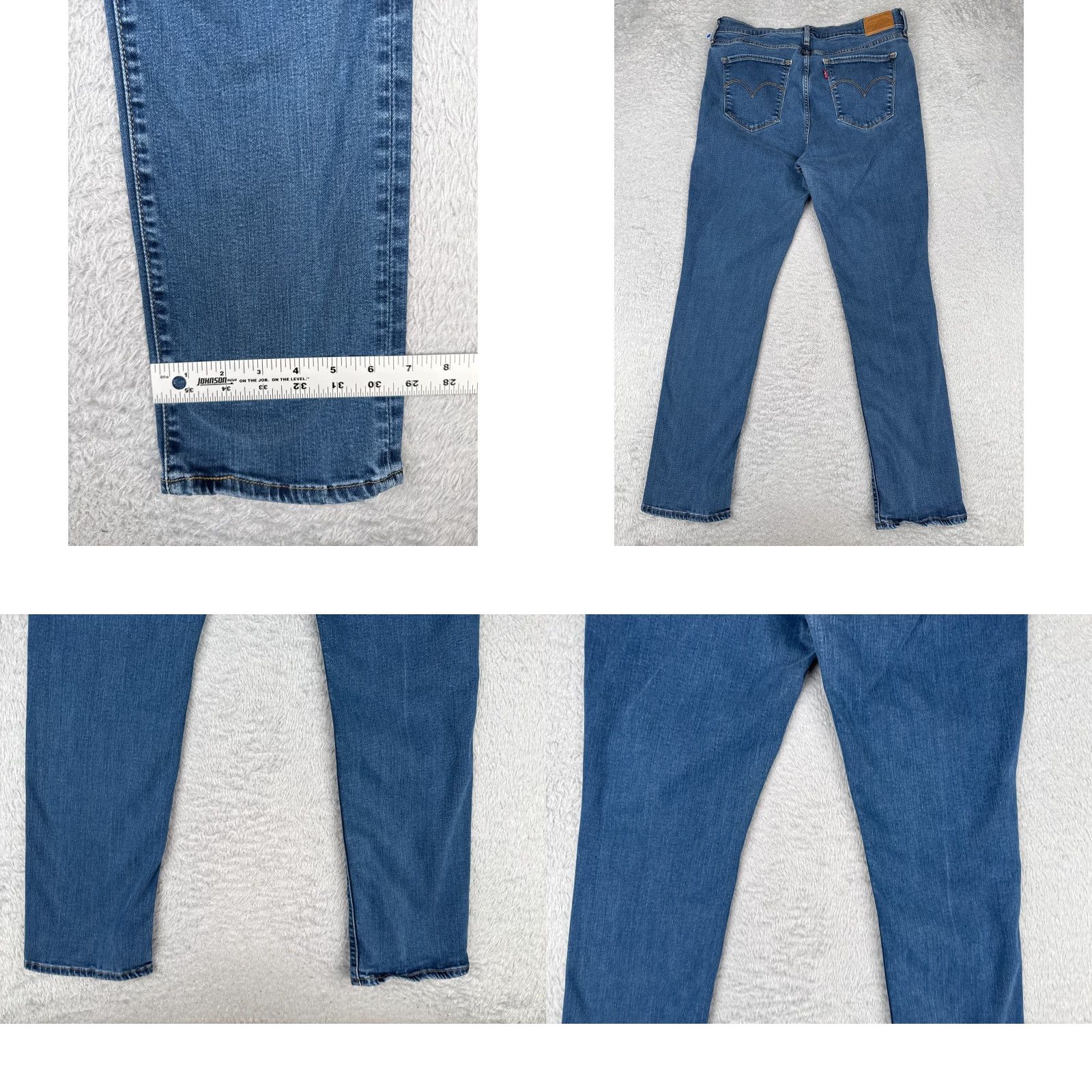 Levi's Levi's Jeans Womens 33 Blue Denim Big E 724 High Rise Straight Fit Cotton 33x30 Size 24" / US 00 / IT 34 - 10 Thumbnail