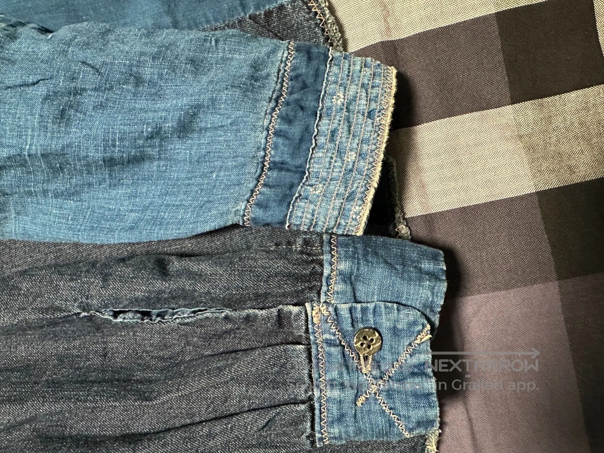 Kapital KAPITAL Blue Dye Patchwork Denim Shirt. Size US M / EU 48-50 / 2 - 7 Thumbnail