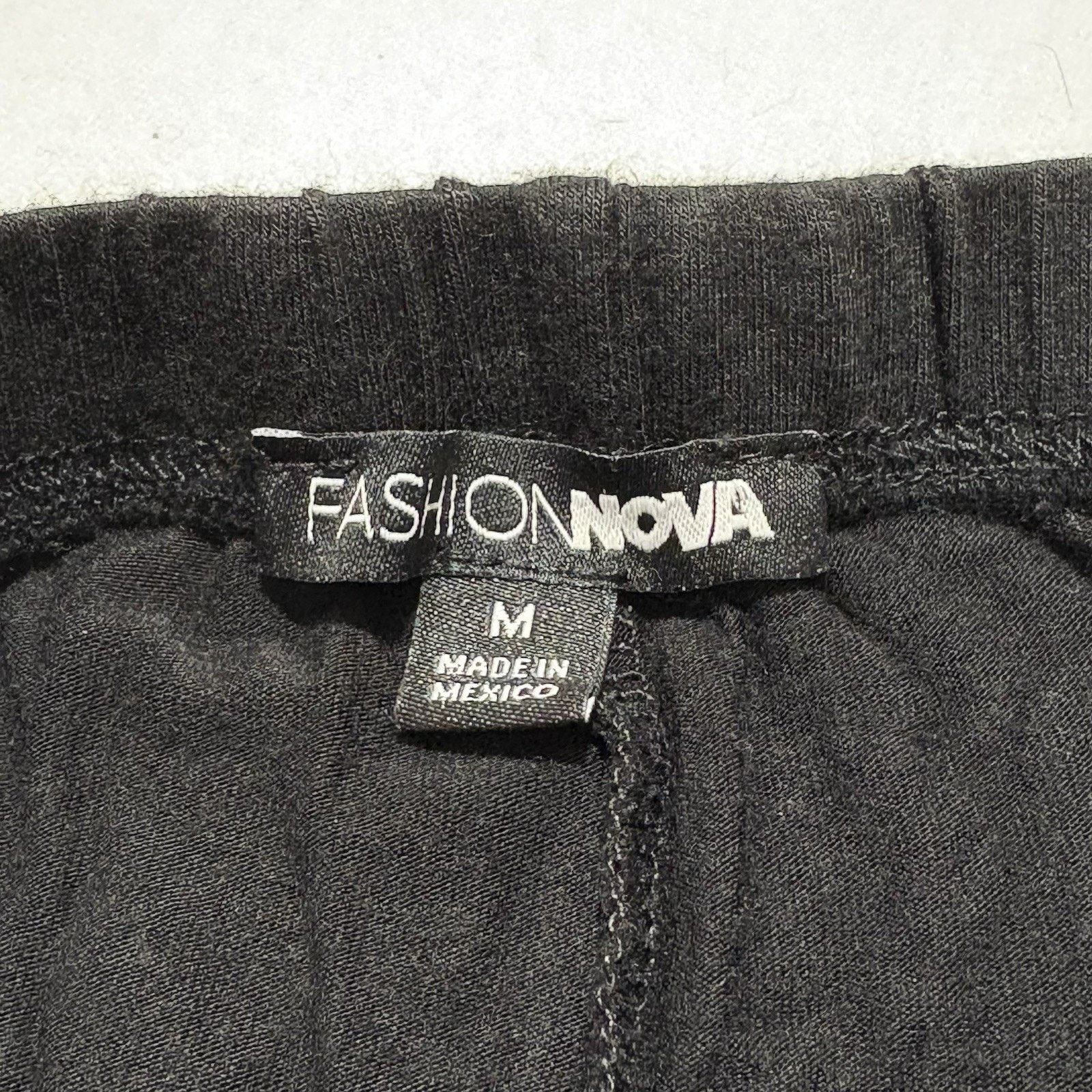 Other Fashion Nova Medium Wide/Flared Leg Pants Black Trousers Size 32" / US 10 / IT 46 - 3 Thumbnail