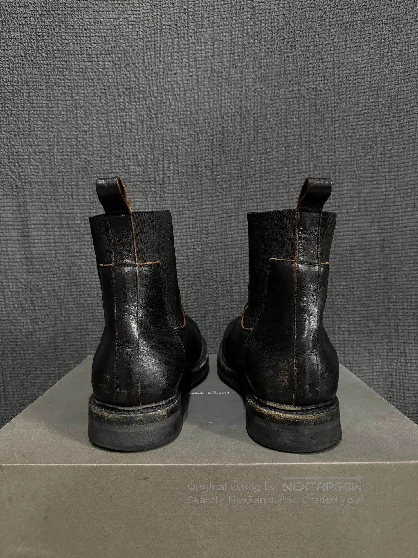 Rick Owens rick owens black leather chelsea boots. Size US 10 / EU 43 - 5 Thumbnail