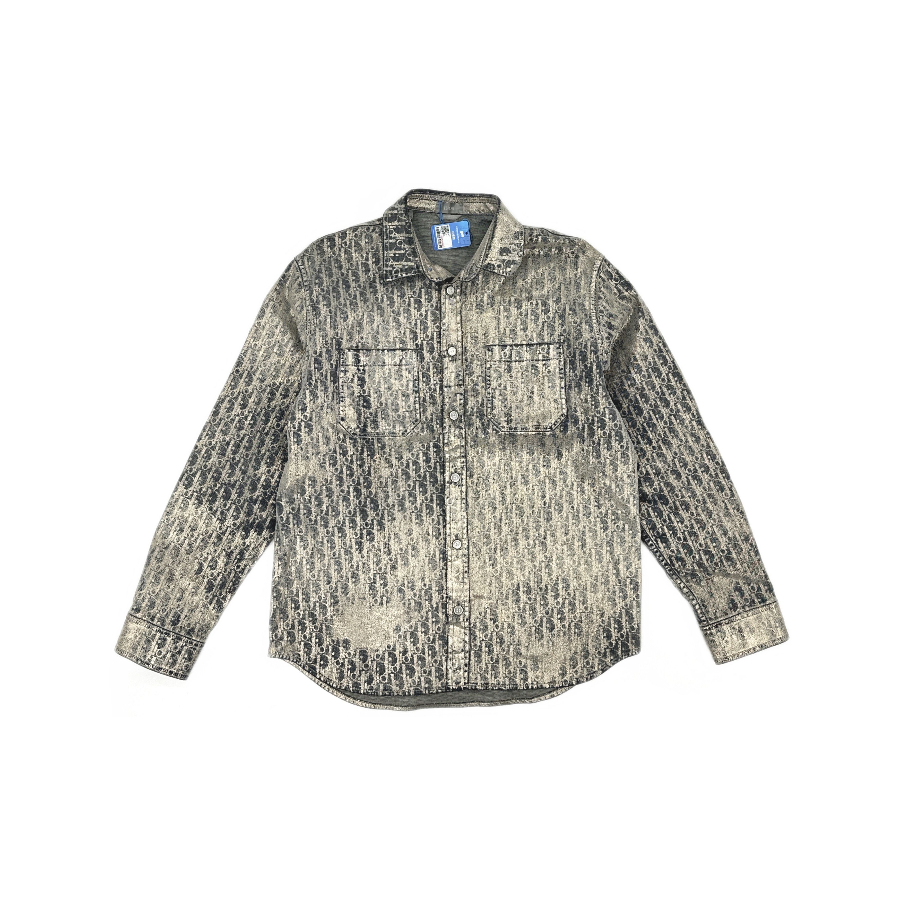 Dior Dior Oblique Logo Distressed Denim Shirt 40 Size US XXS / EU 40 - 1 Thumbnail