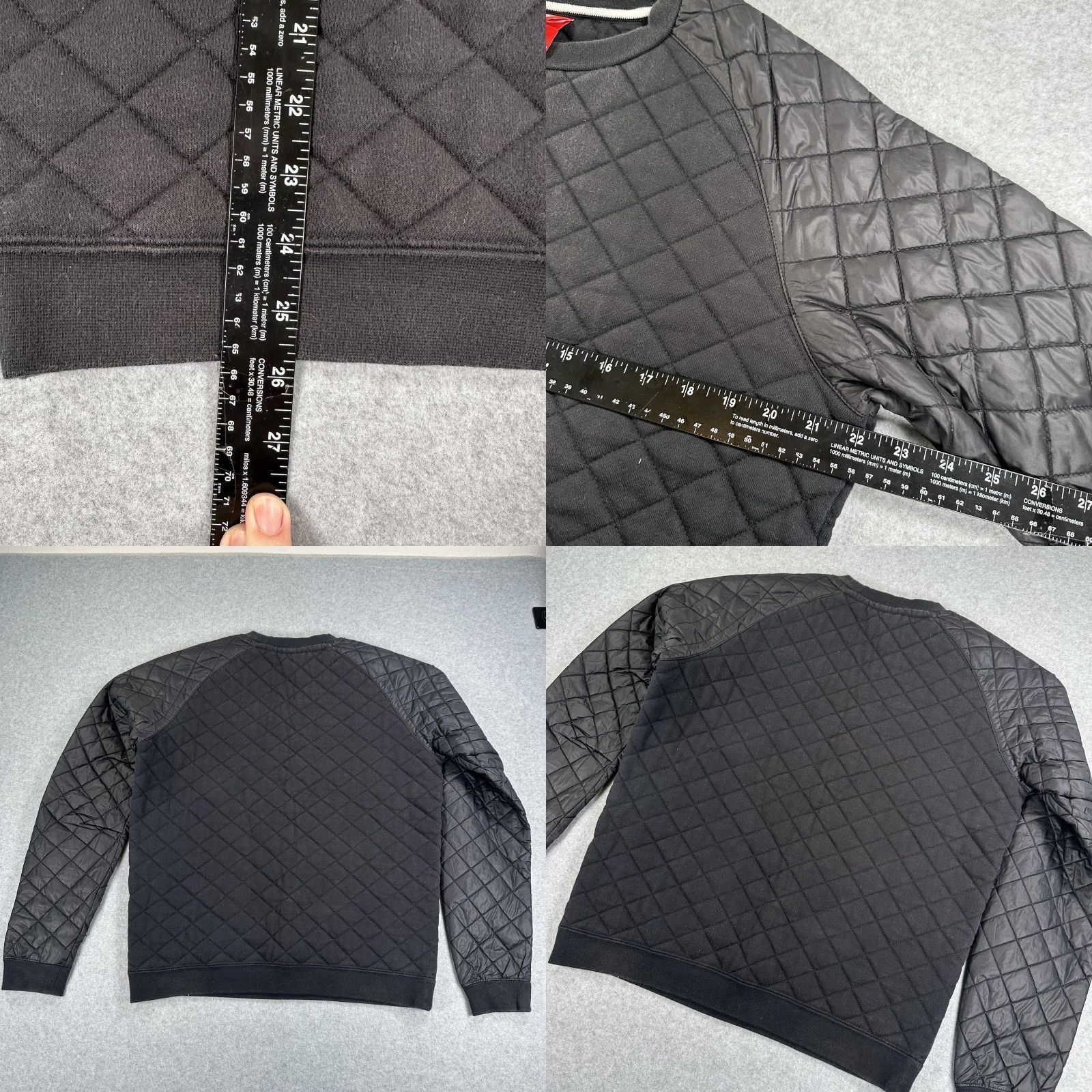 Nike Nike Quilted Sleeve Crewneck Pullover Sweater Womens Medium Black 578945-010 Size M / US 6-8 / IT 42-44 - 8 Thumbnail