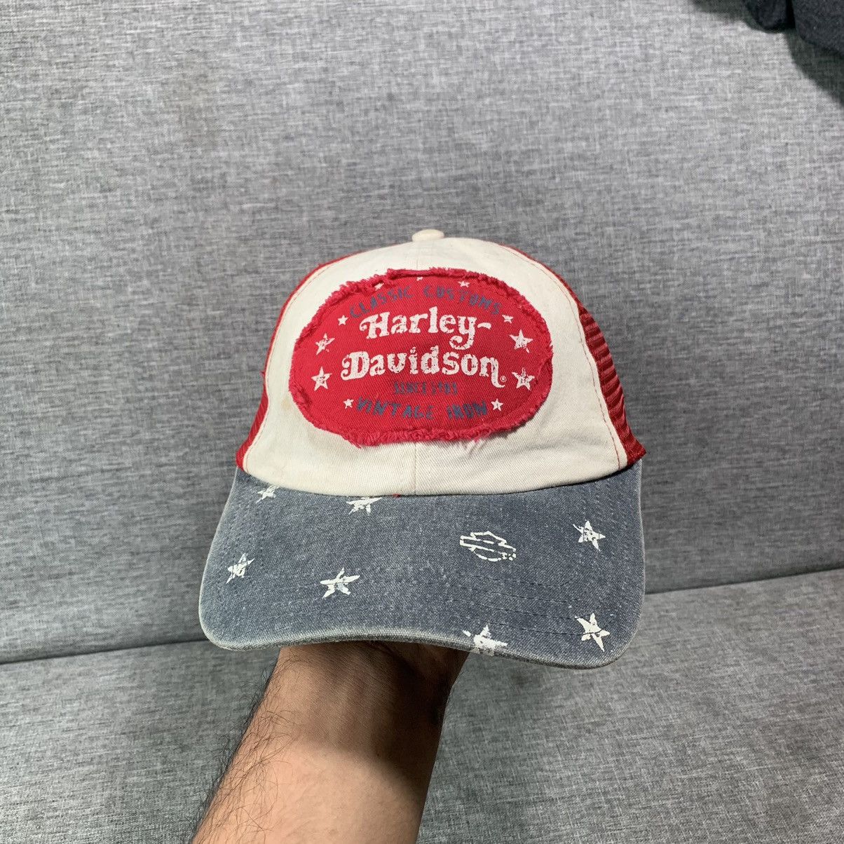 Harley Davidson × If Six Was Nine × Le Grande Bleu (L.G.B.) 2000s Trucker Hat Harley Davidson 🙌🏼 Size ONE SIZE - 5 Thumbnail