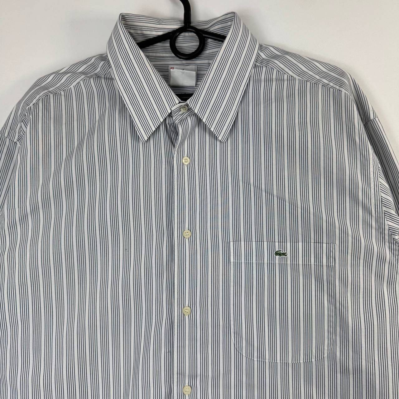 Lacoste Vintage Lacoste Striped Button Up Shirt Mens Size XL Size US XL / EU 56 / 4 - 2 Thumbnail
