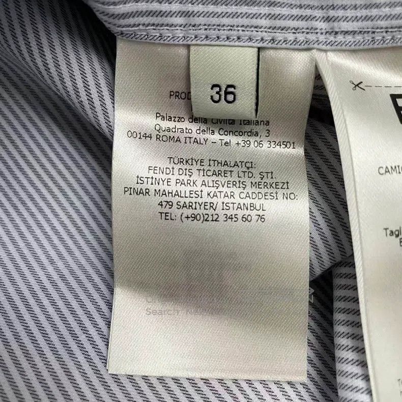 Fendi Fendi Ladies Collar Striped Blue and White Shirt Size XXS / US 00 / IT 34 - 6 Thumbnail