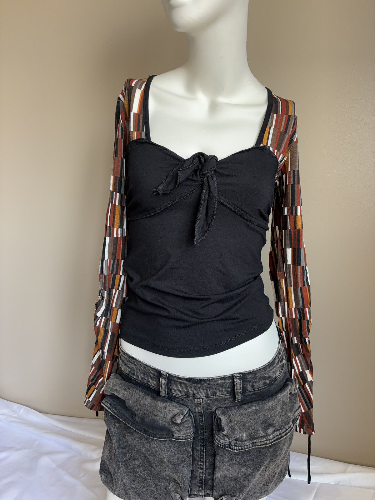Vintage French NEW blouse long sleeve top coquette style vintage Size S / US 4 / IT 40 - 2 Thumbnail