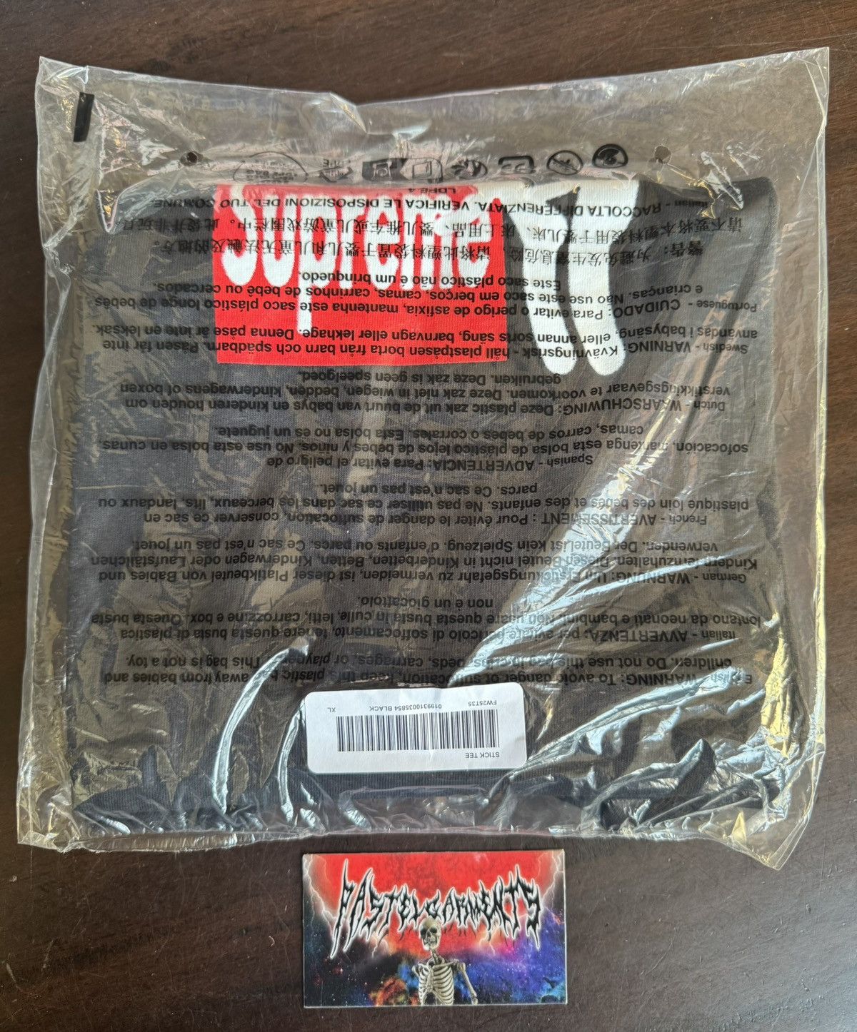 サイズM Supreme Stick Tee black SUPREME STICK TEE BLACK SIZE XL FW25 WEEK 1 BRAND NEW | eBay