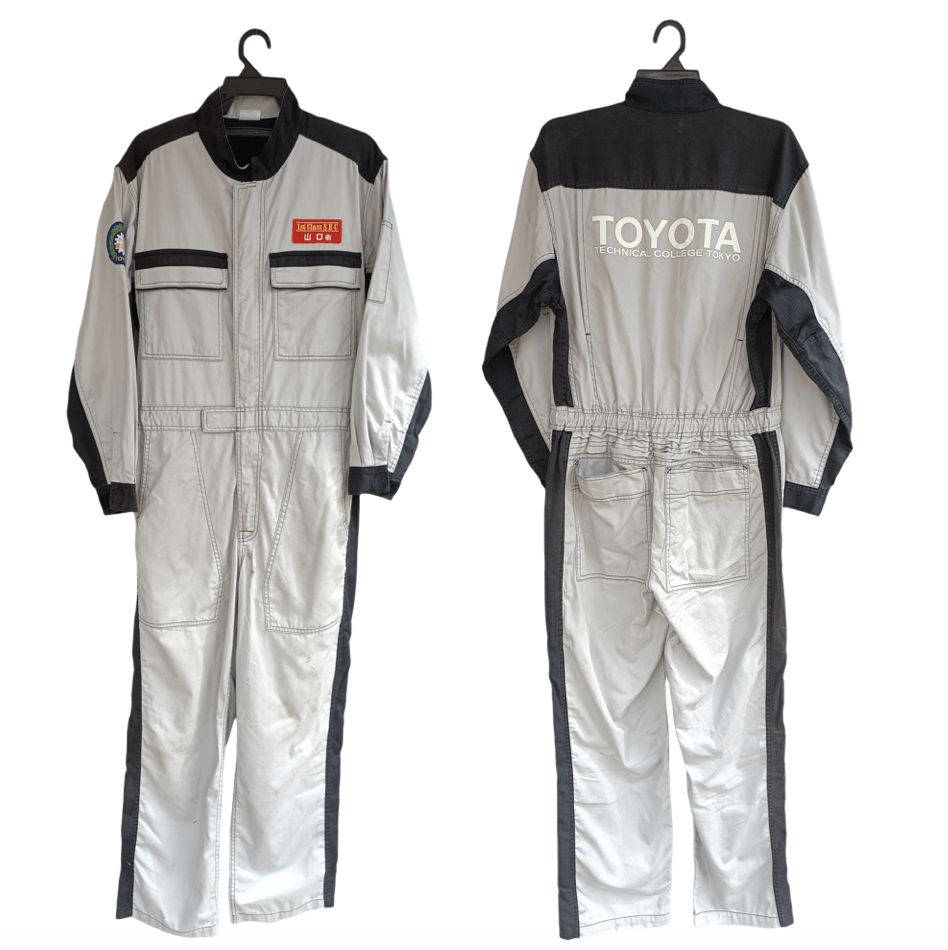image of Racing x Sports Specialties Toyota Technical College Tokyo Three Monkey Coveralls in Grey (Size 32)