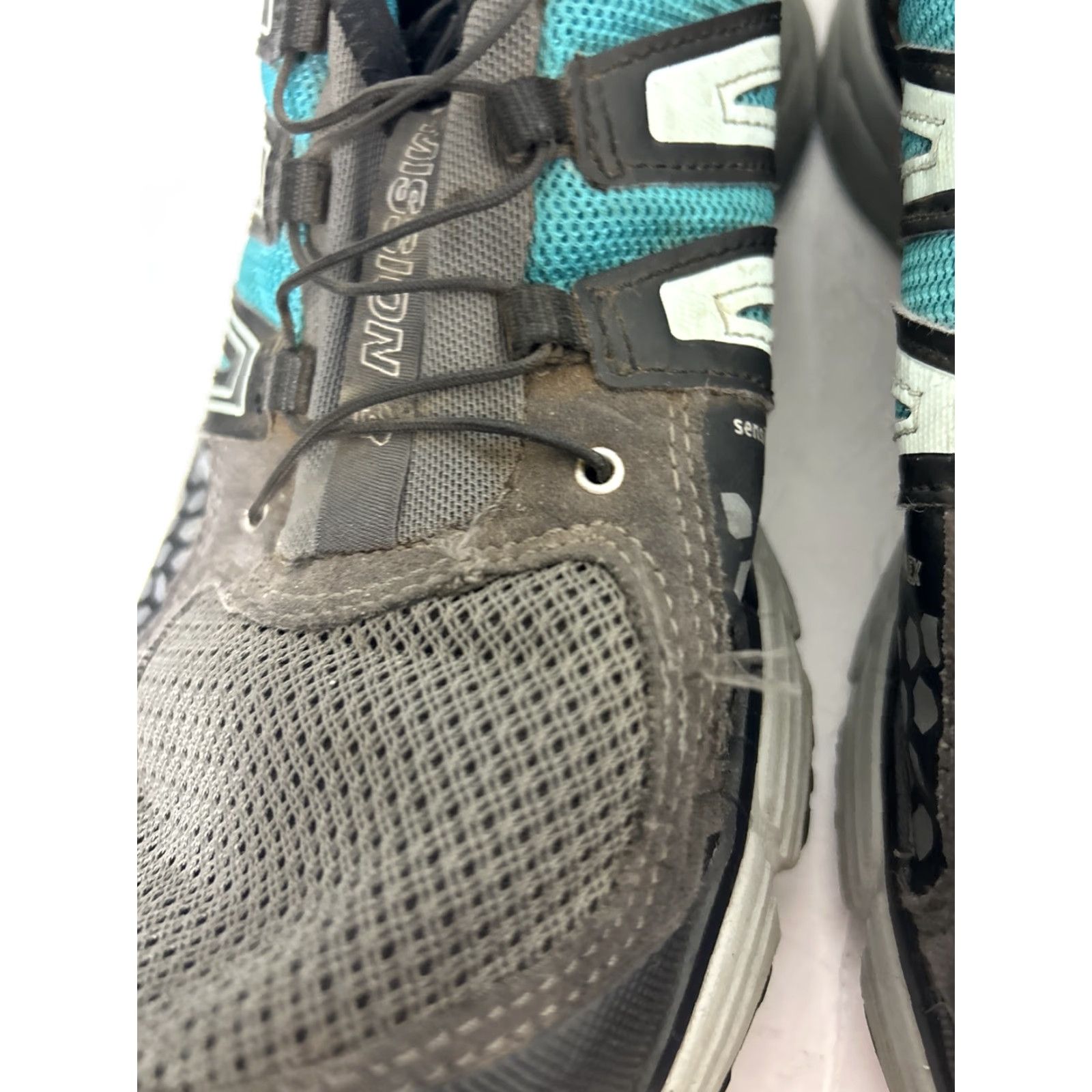 Salomon Womens Salomon X Mission 3 CS Trail Running Shoes Sneaker Women 12 Gray Black Teal Size US 11 / IT 41 - 7 Thumbnail