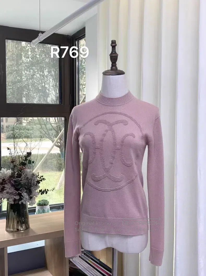Hermes Hermes Patterned Long-Sleeve Cashmere Sweater Size XXS / US 00 / IT 34 - 1 Thumbnail