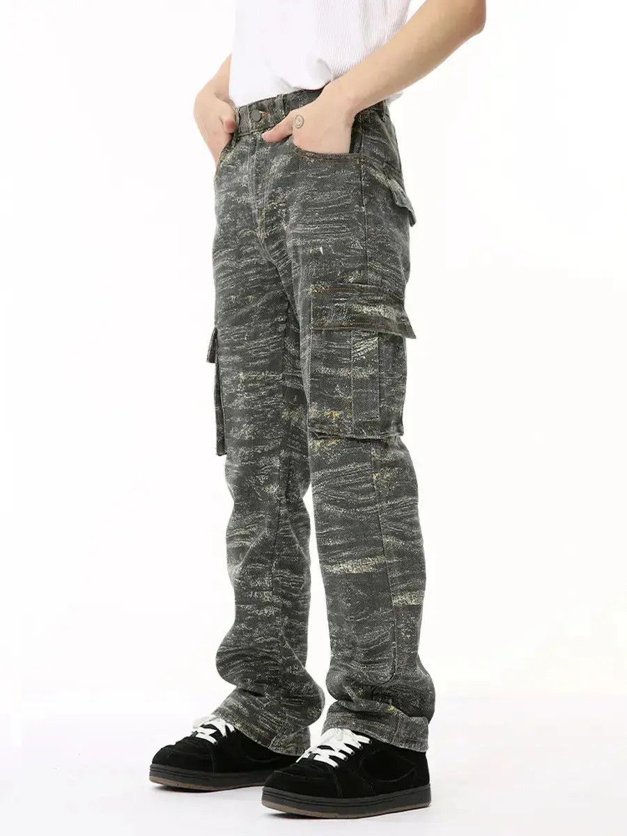Japanese Brand Retro loose pocket camouflage jeans Size US 30 / EU 46 - 6 Thumbnail