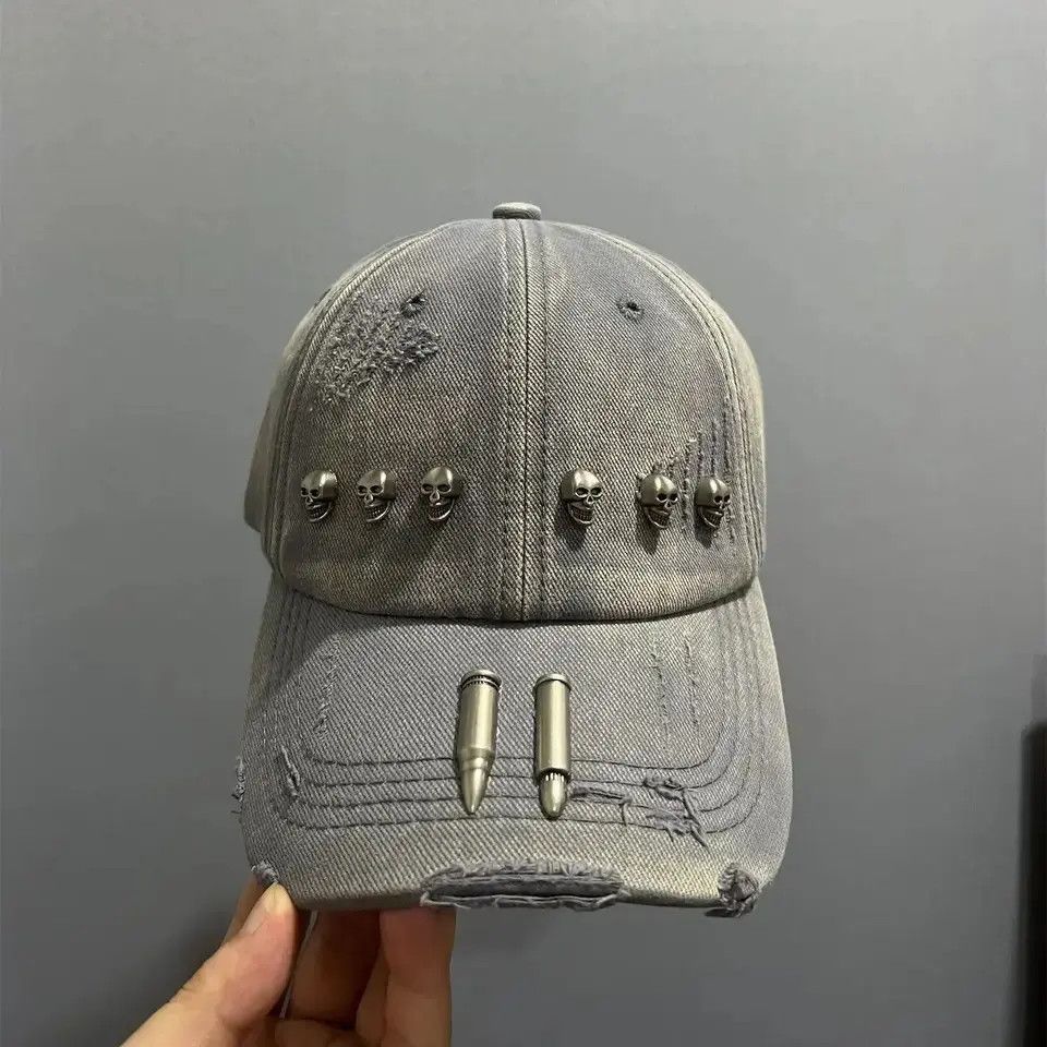 Japanese Brand Bullet Head Metal Skull Cap Size ONE SIZE - 1 Thumbnail