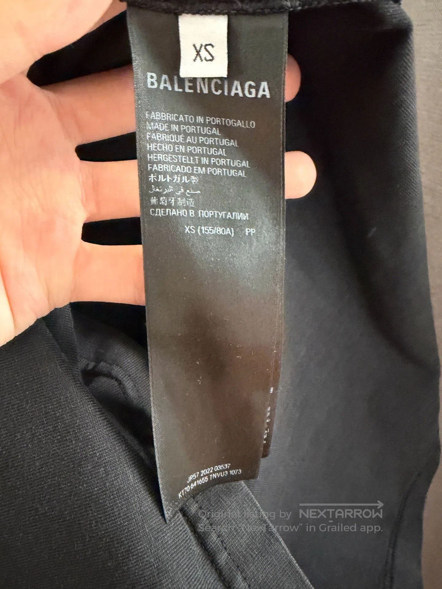 Balenciaga Balenciaga Rhinestone Logo Back Short Sleeve T-shirt. Size XS / US 0-2 / IT 36-38 - 4 Thumbnail