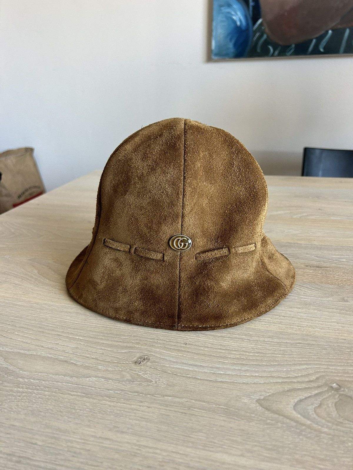 Gucci Gucci Tan Suede Bucket Hat, Size M (58 cm) | Grailed display picture 2