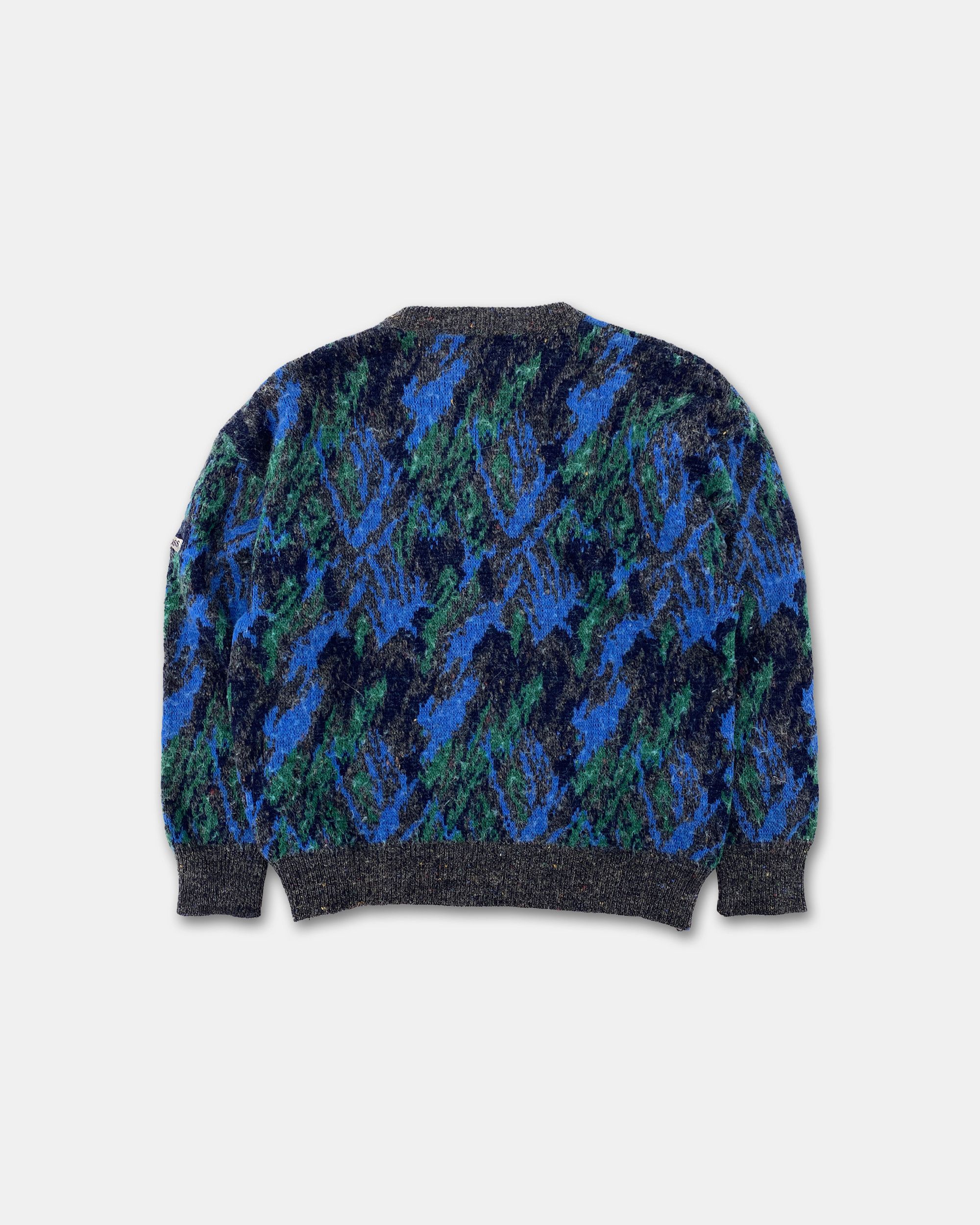 Hugo Boss 1980s Abstract Wool Knit Sweater Size US L / EU 52-54 / 3 - 2 Thumbnail