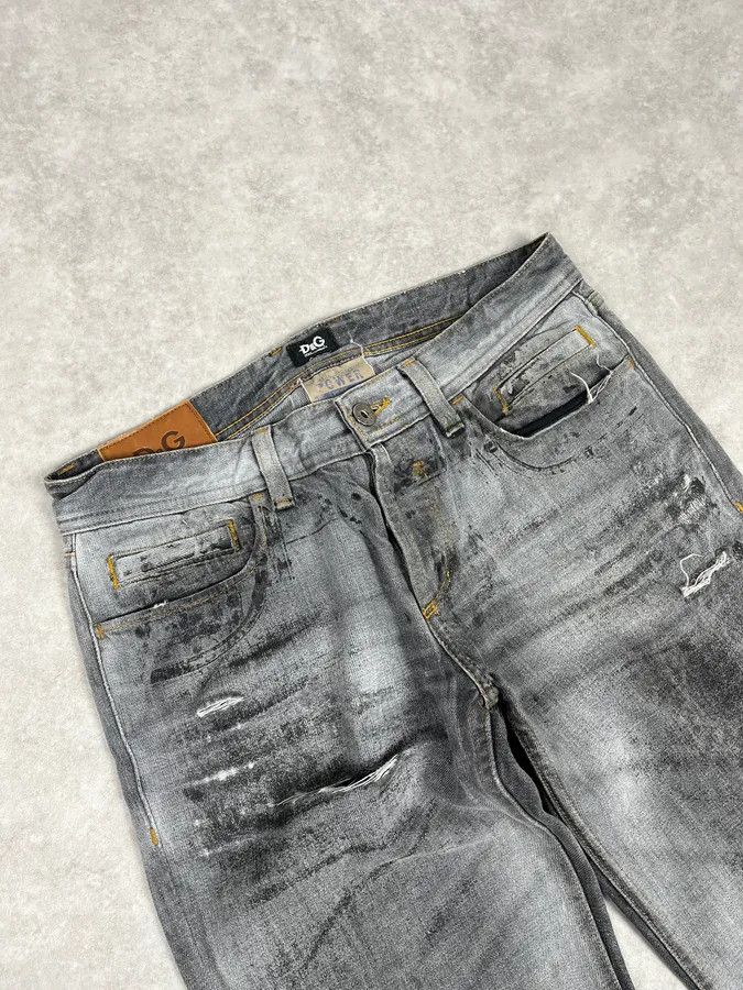 Dolce & Gabbana SS2006 Dolce & Gabbana Dirty Effect Grey Denim Jeans Size US 30 / EU 46 - 6 Thumbnail