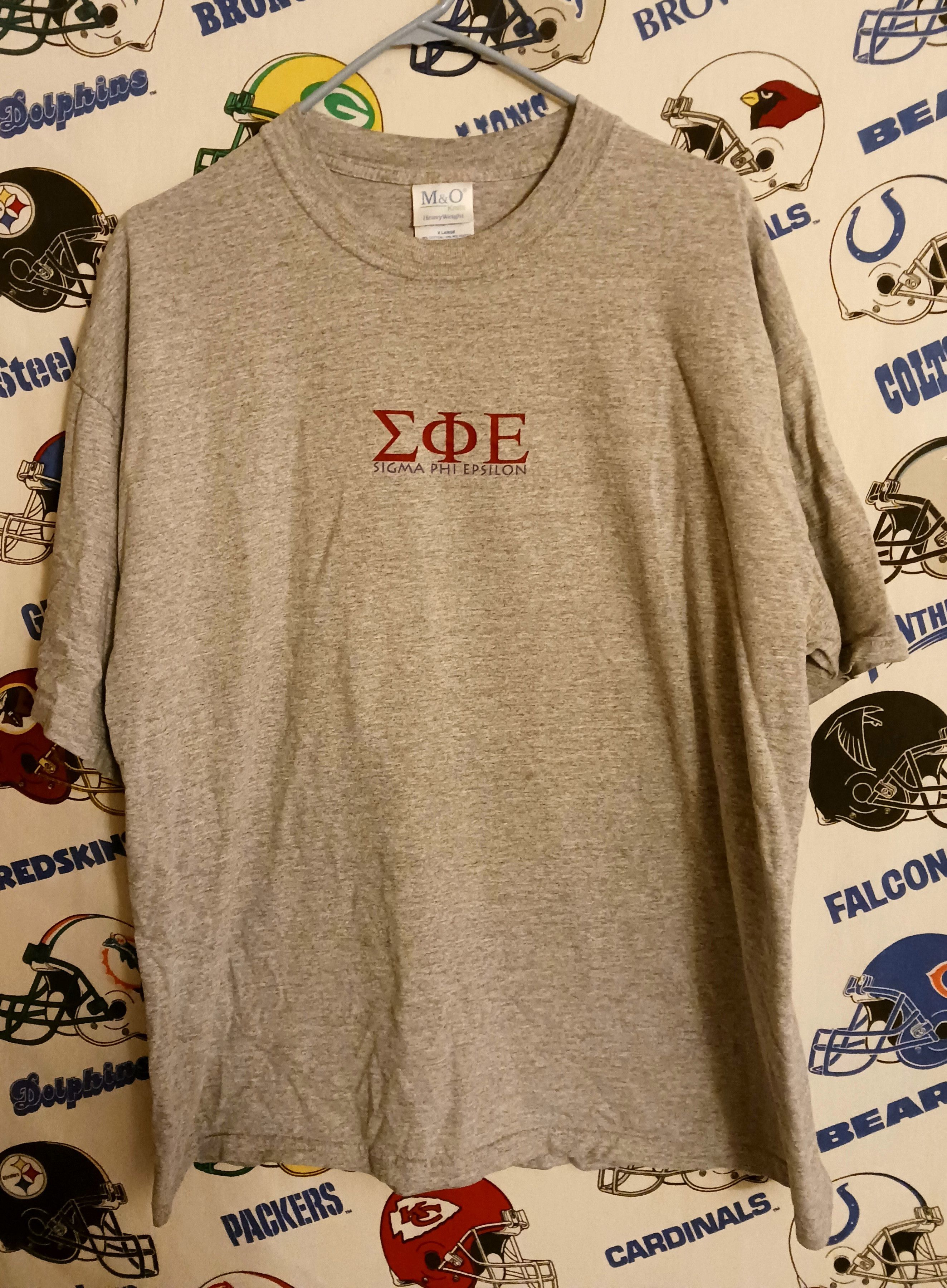 Vintage Vintage 2001 Sigma Phi Epsilon Greek College University Tee Size US L / EU 52-54 / 3 - 1 Thumbnail