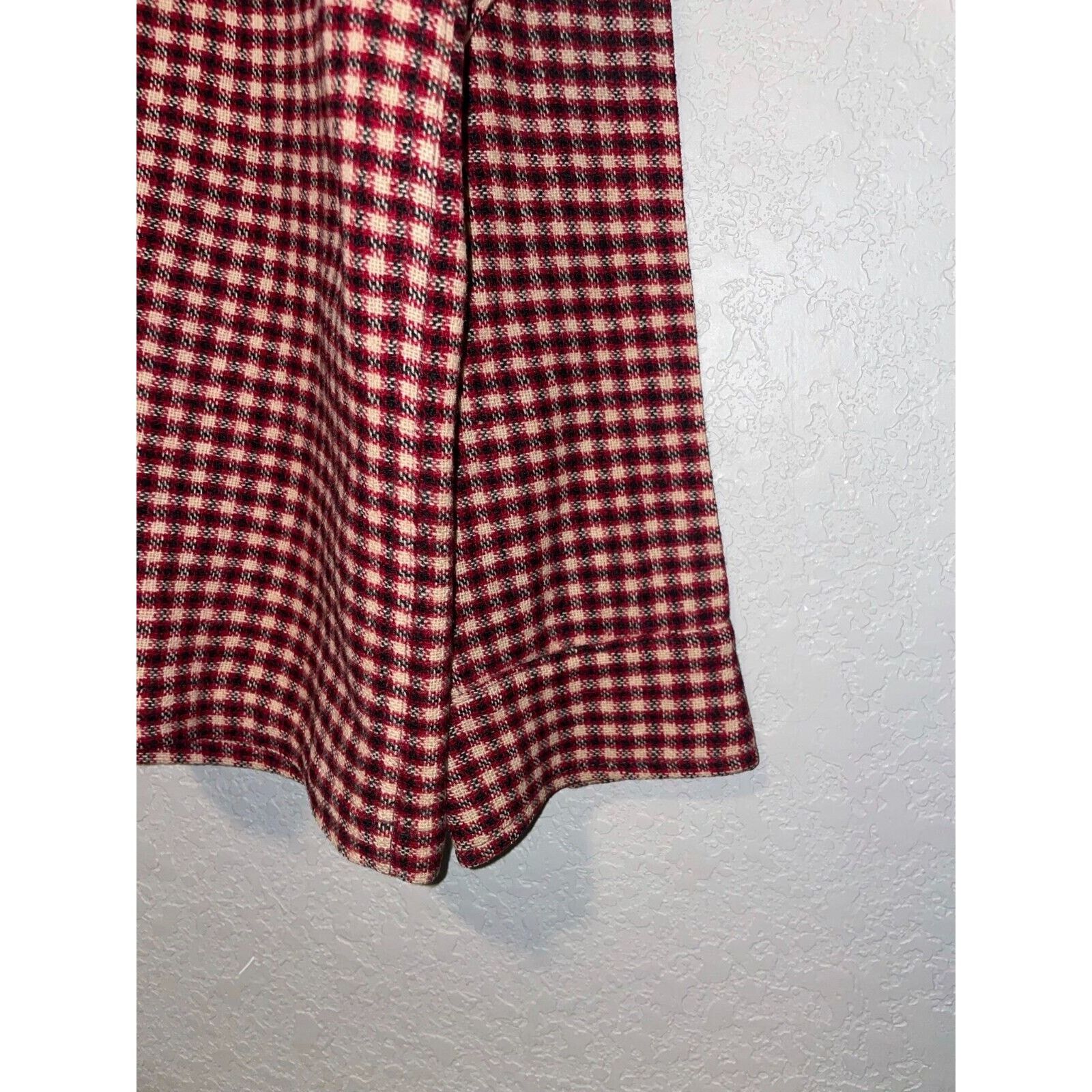 Chippewa 1960s Vintage Chippewa Wool Red Button Down Looped Shirt 60s Size US XL / EU 56 / 4 - 4 Thumbnail