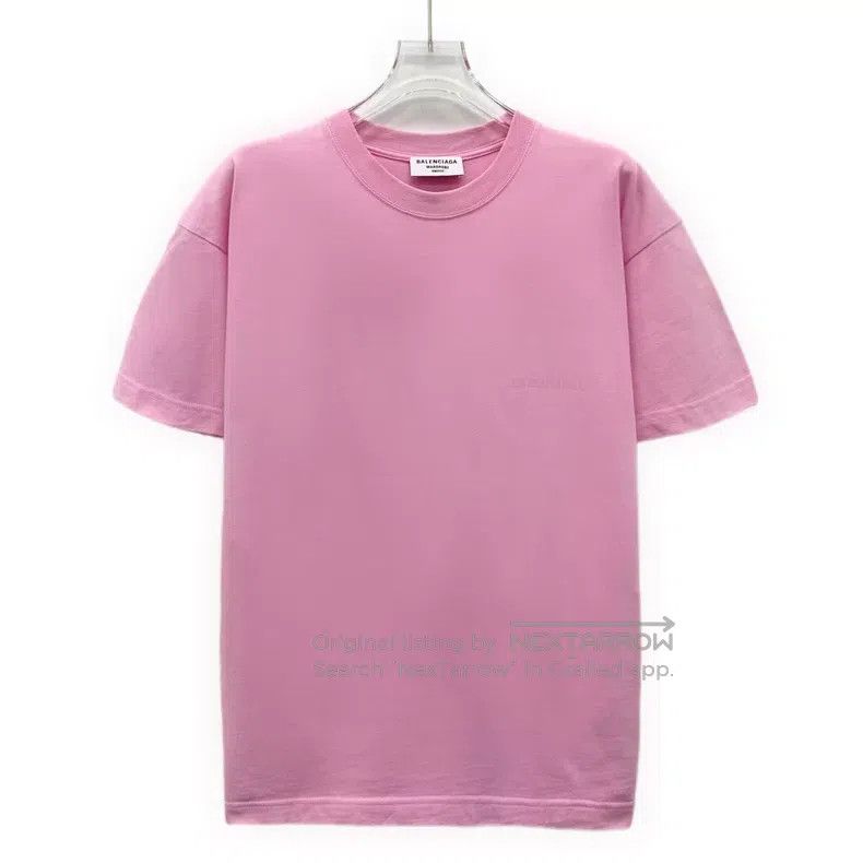 Balenciaga Balenciaga Pink logo letter printed cotton round neck shor Size US XS / EU 42 / 0 - 1 Thumbnail