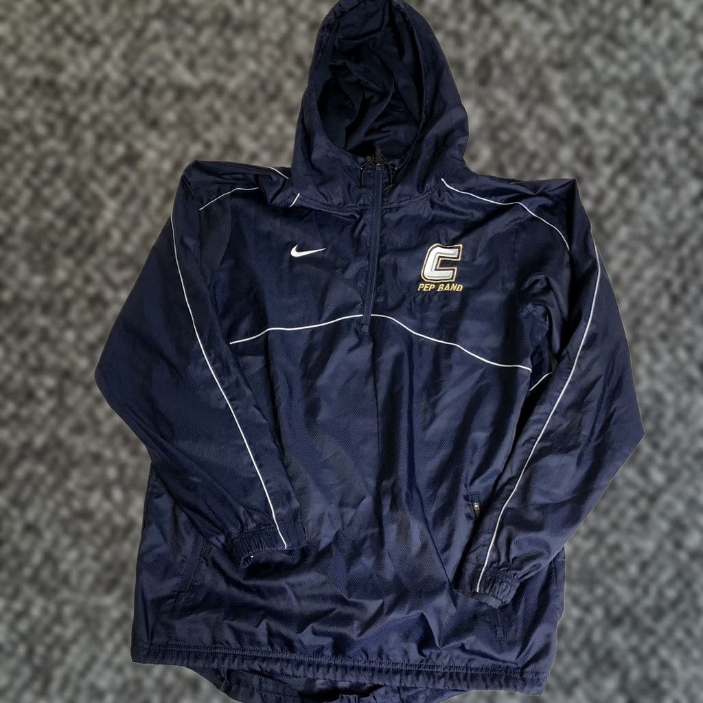 Nike Nike Mens Size Small Blue Pullover Hoodie Quarter Zip Polyester J64 - Athletic Style Size US S / EU 44-46 / 1 - 1 Thumbnail